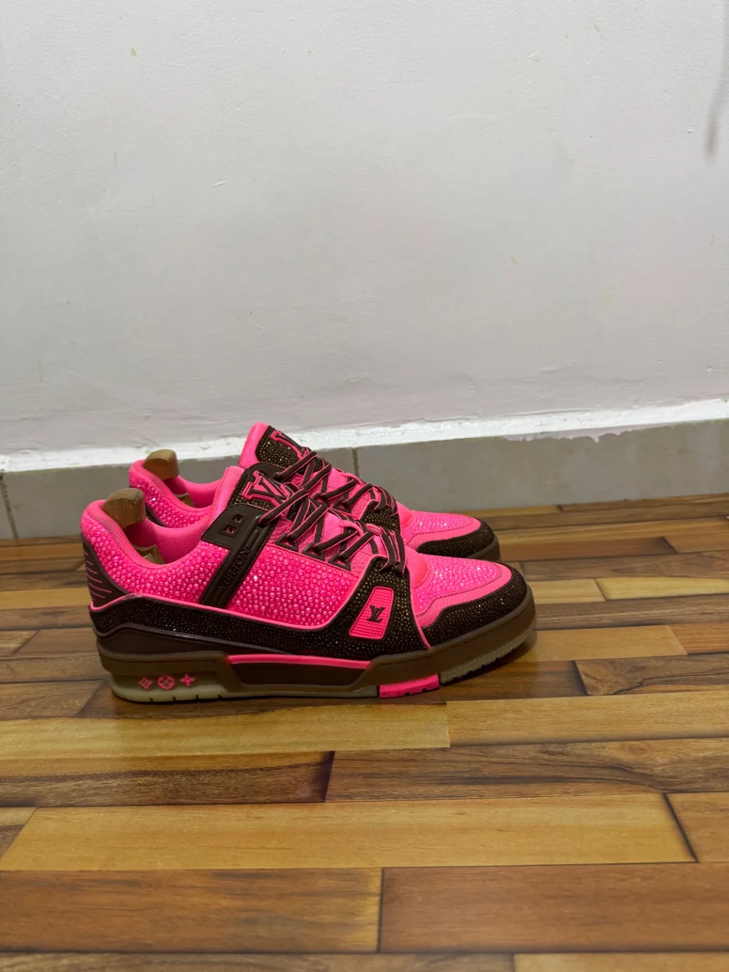 LOUIS VUITTON TRAINERS CRYSTAL EMBELLISHED DESIGN