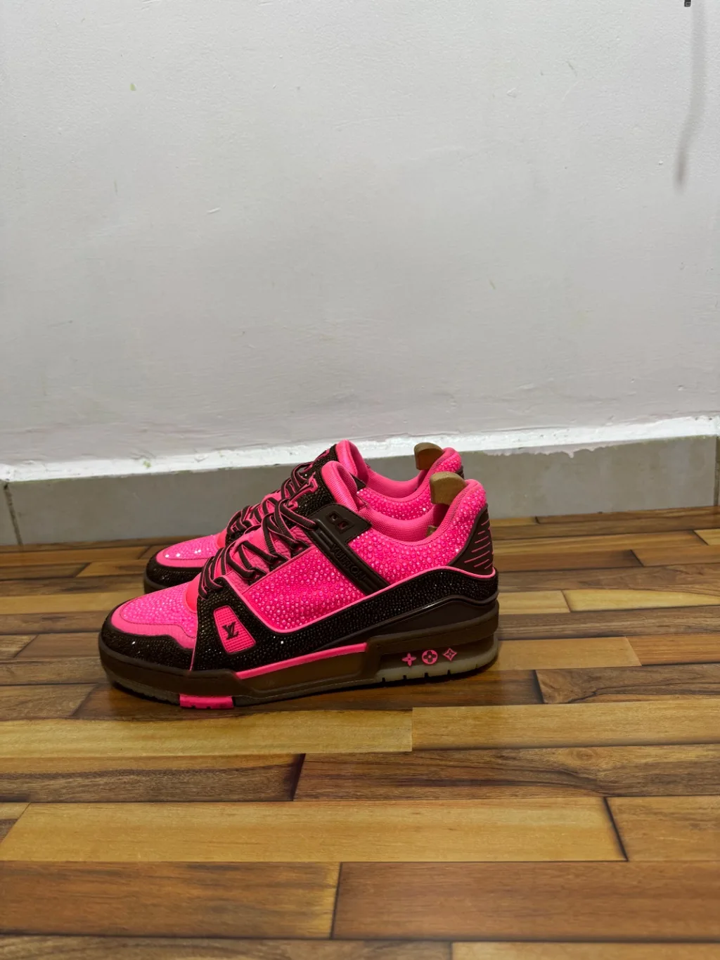LOUIS VUITTON TRAINERS CRYSTAL EMBELLISHED DESIGN