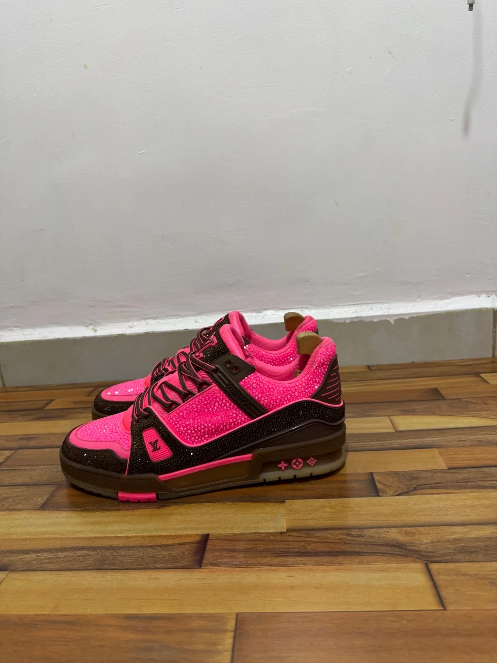 LOUIS VUITTON TRAINERS CRYSTAL EMBELLISHED DESIGN