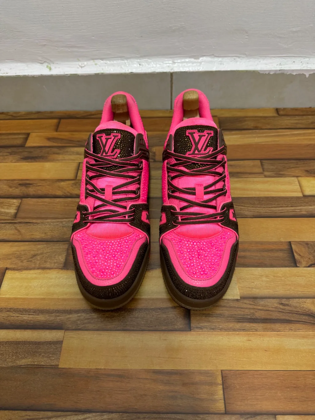 LOUIS VUITTON TRAINERS CRYSTAL EMBELLISHED DESIGN