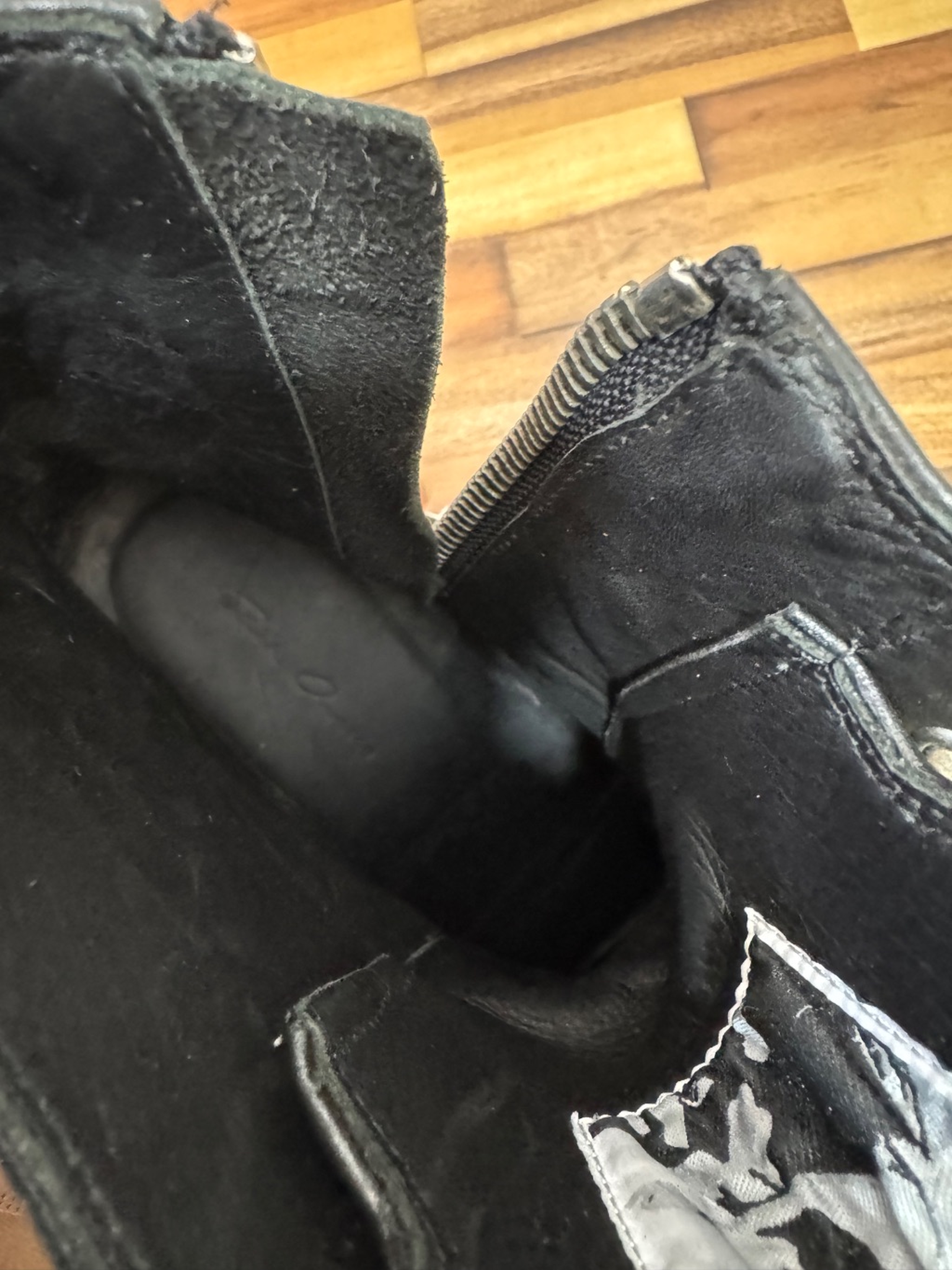 RICK OWENS RAMONES LEATHER HIGH TOPS