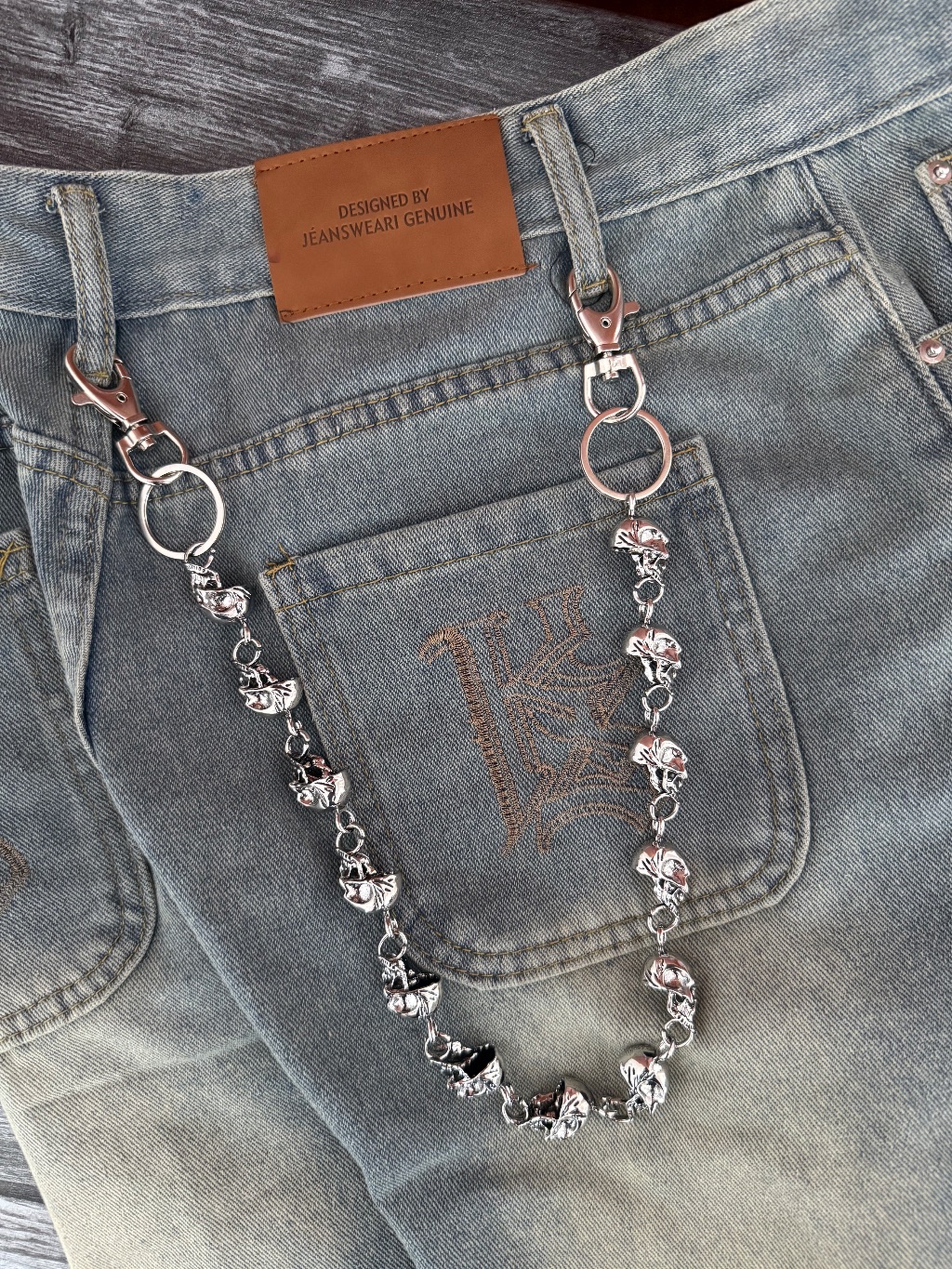 Skull head pant chain