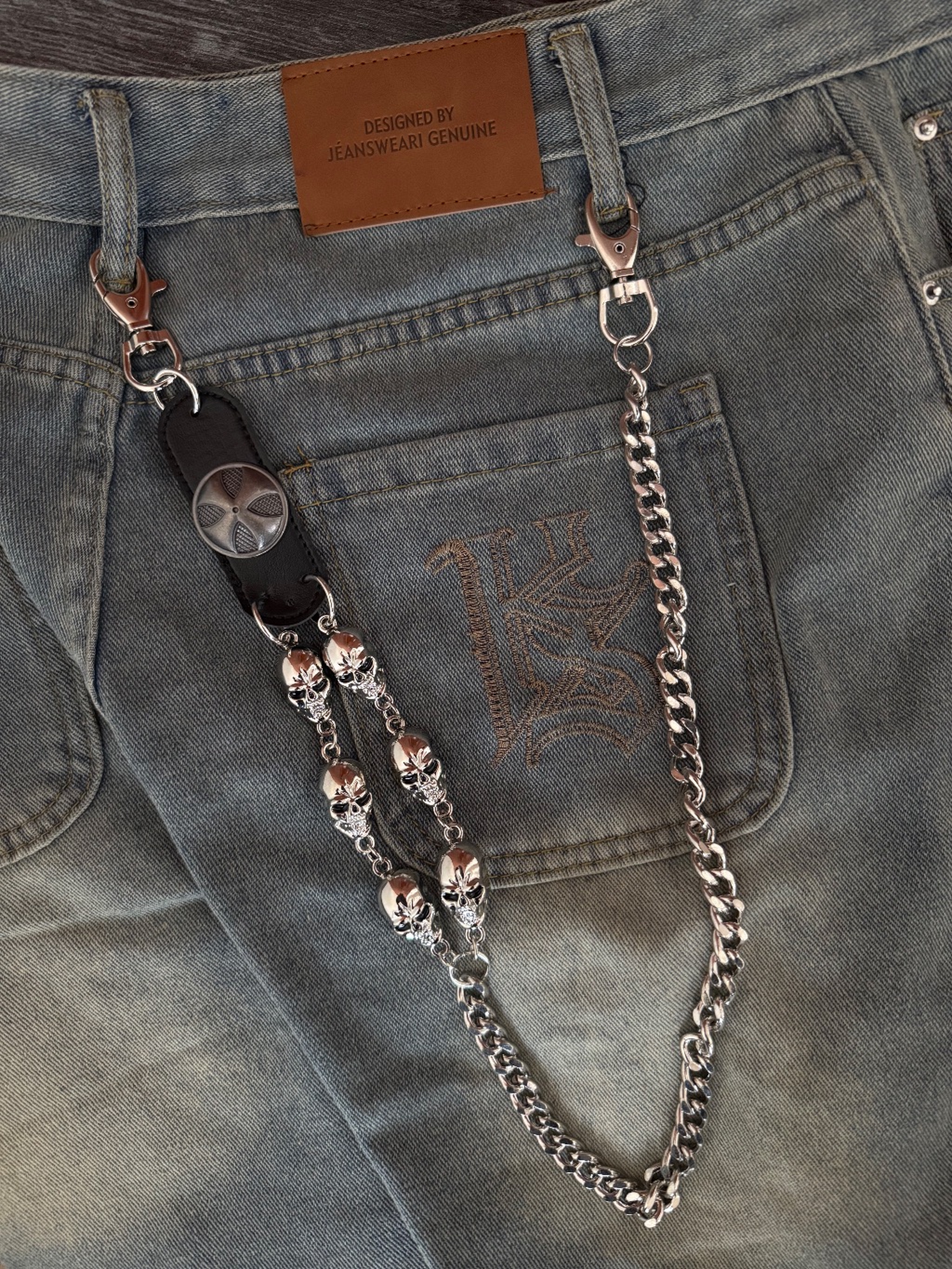 Skull head pant chain