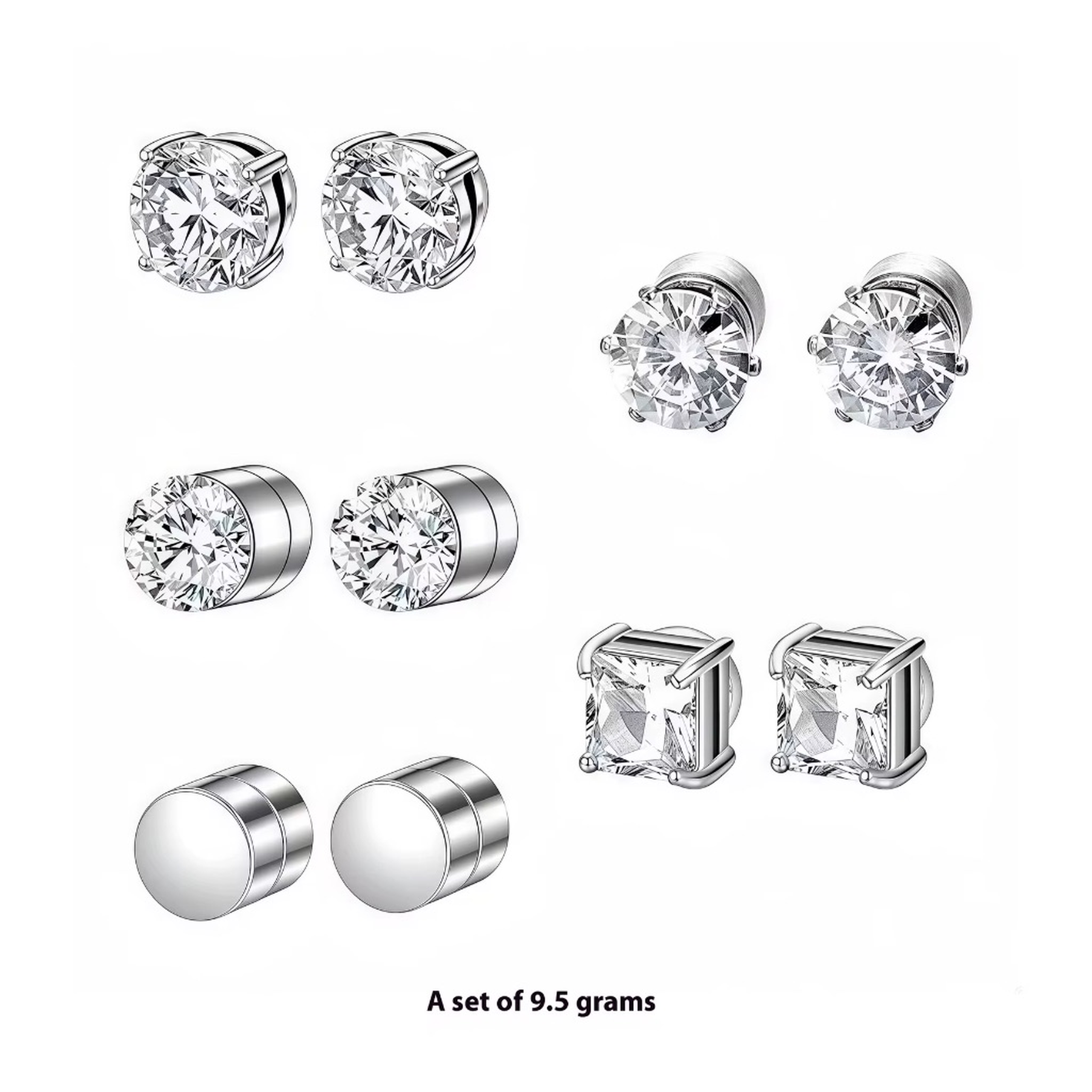 Magnetic stud earrings(set)