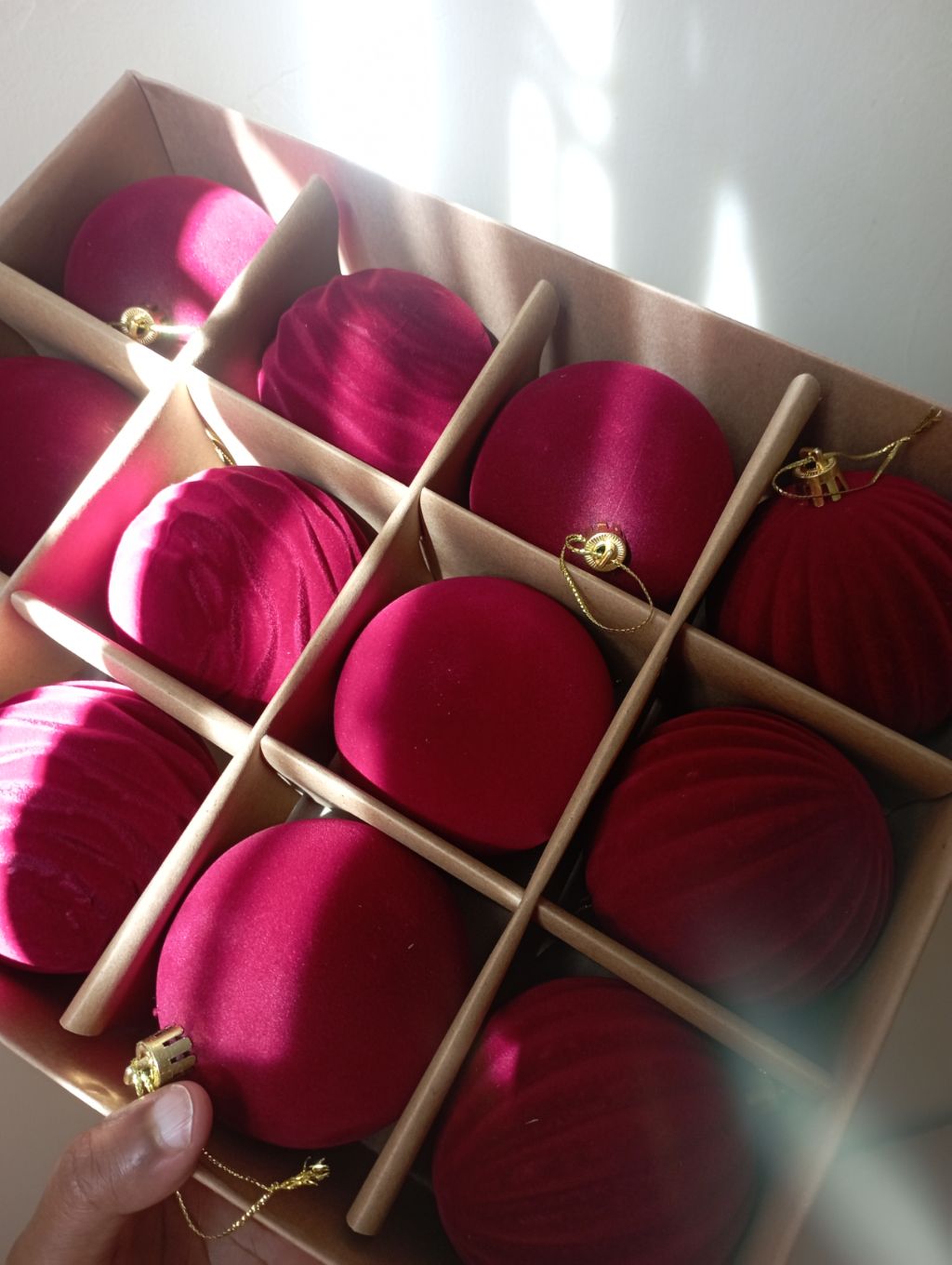 Velvet Christmas balls