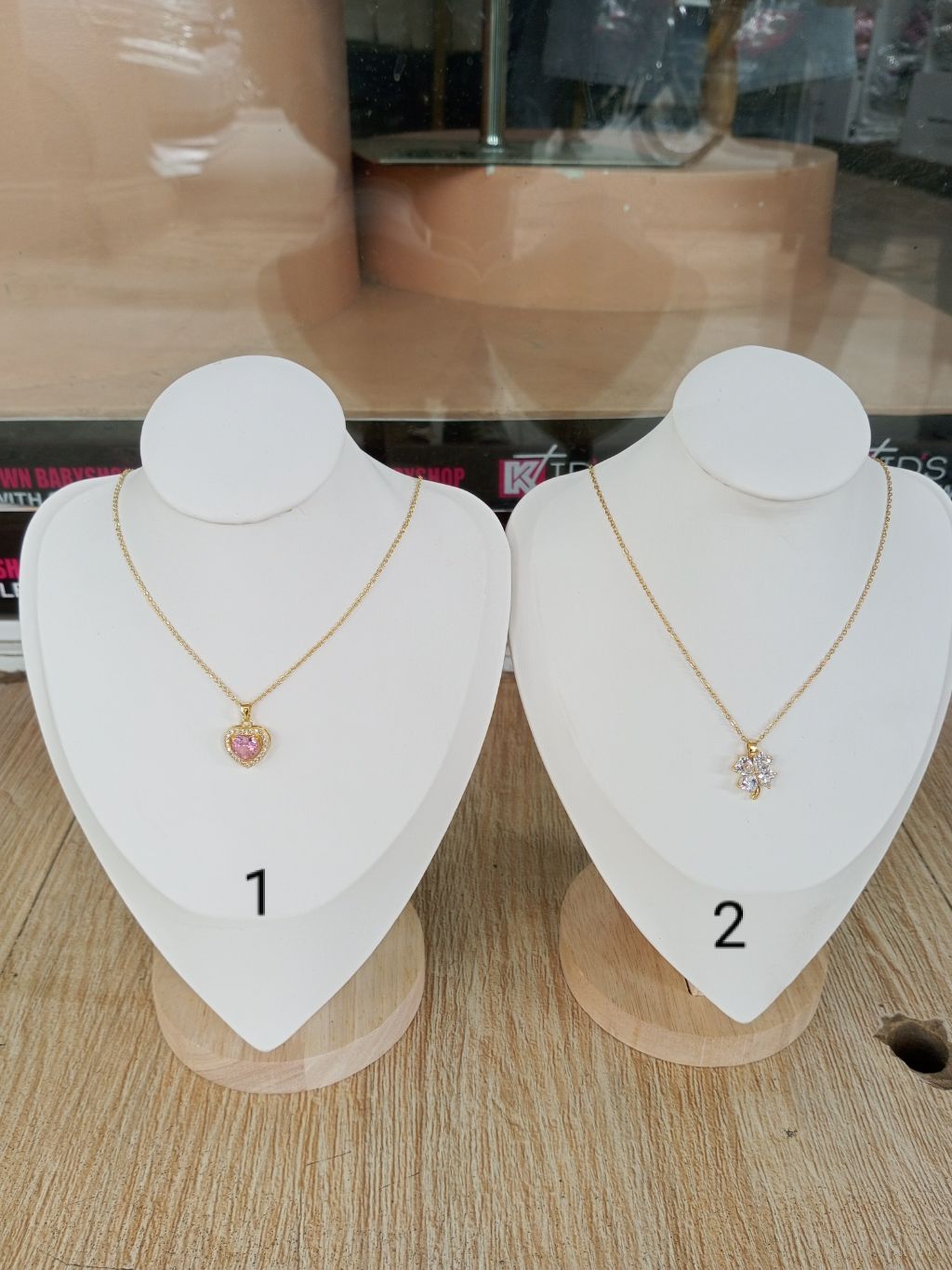 Gold coated necklaces