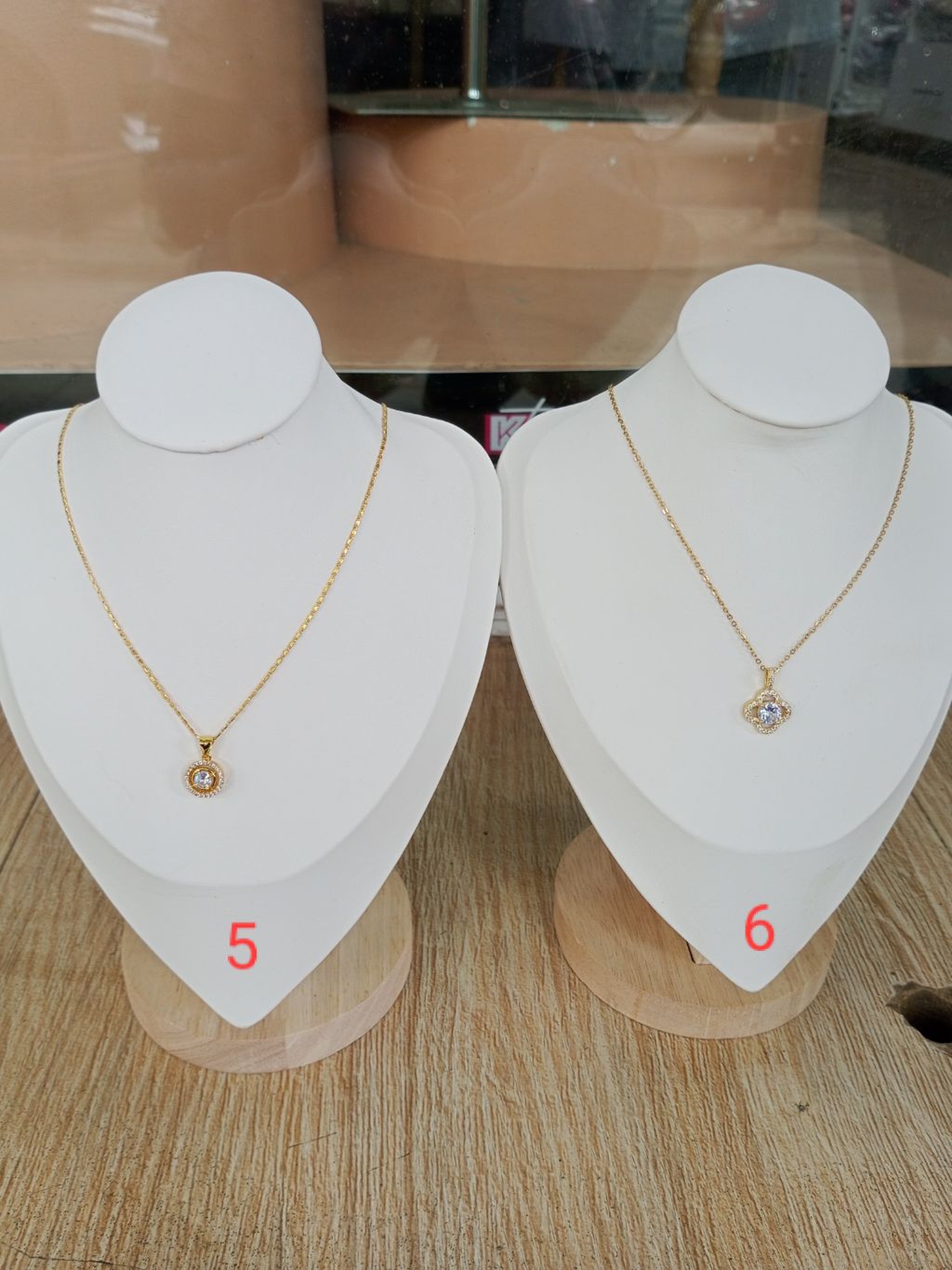 Gold coated necklaces
