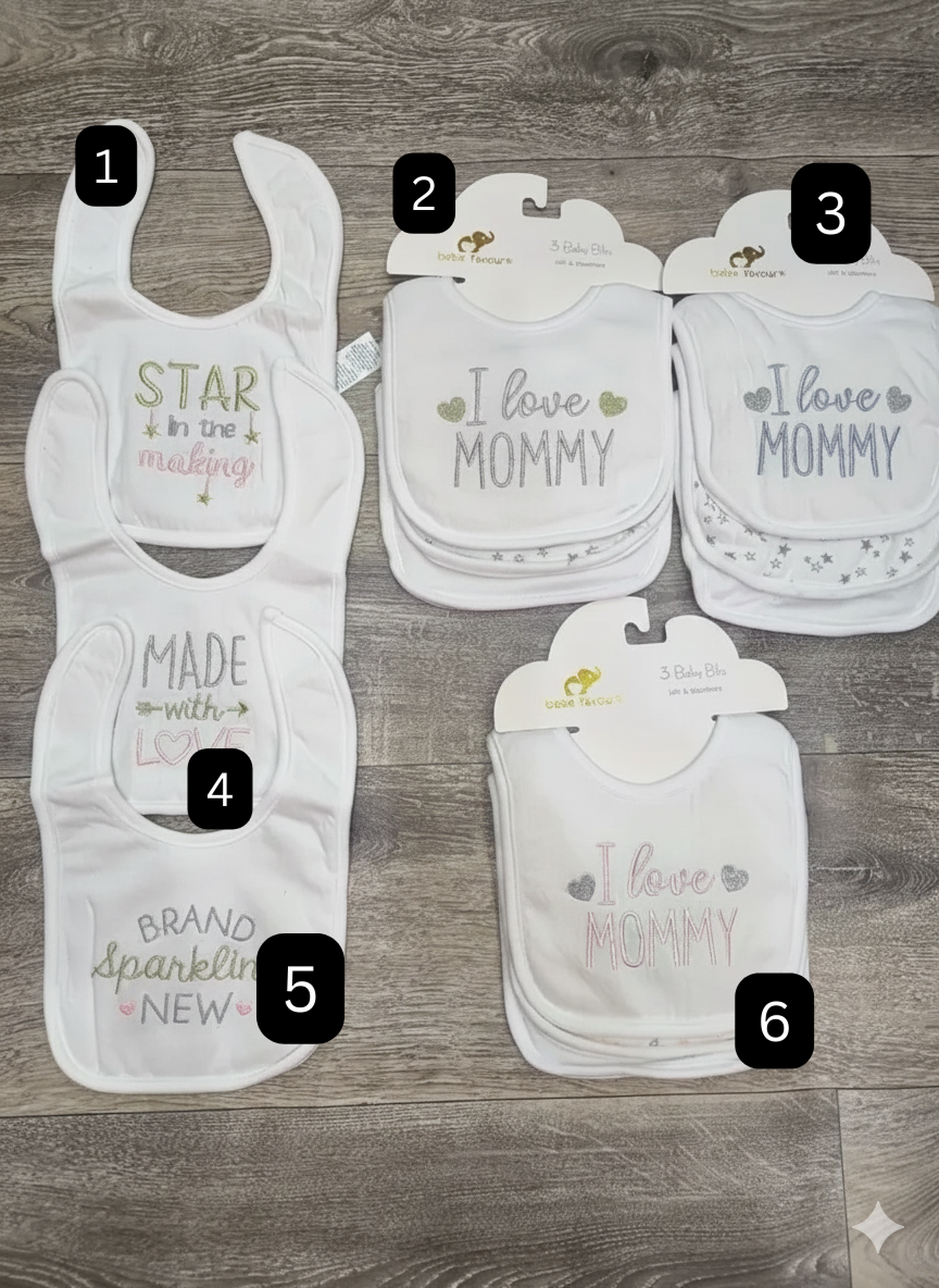 3 piece in 1Stylish & Absorbent Baby Bibs | Dribble and Teething Protection Multi-packs