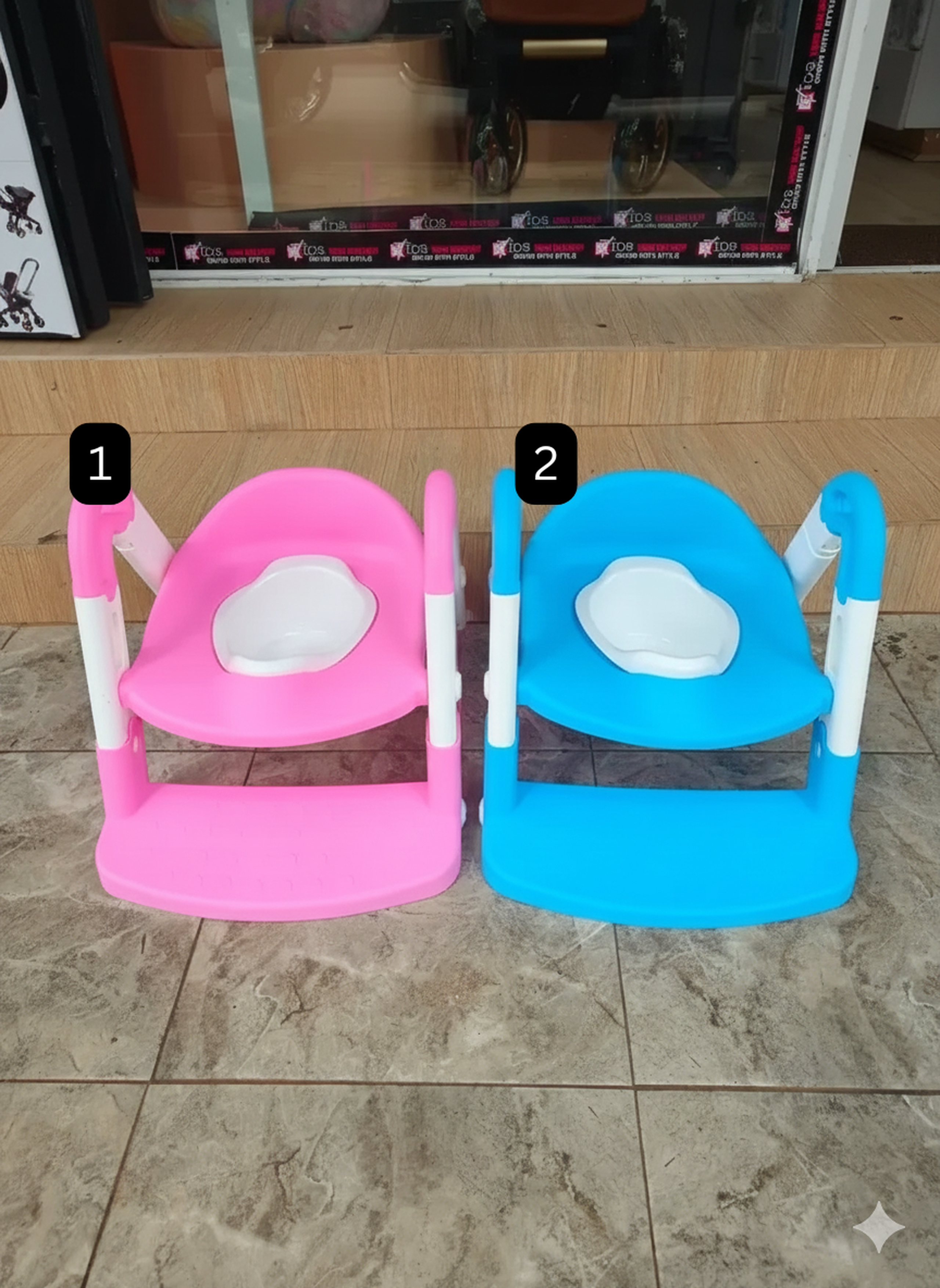 Adjustable Toddler Toilet Training Ladder Seat | Folding Potty Trainer with Step Stool