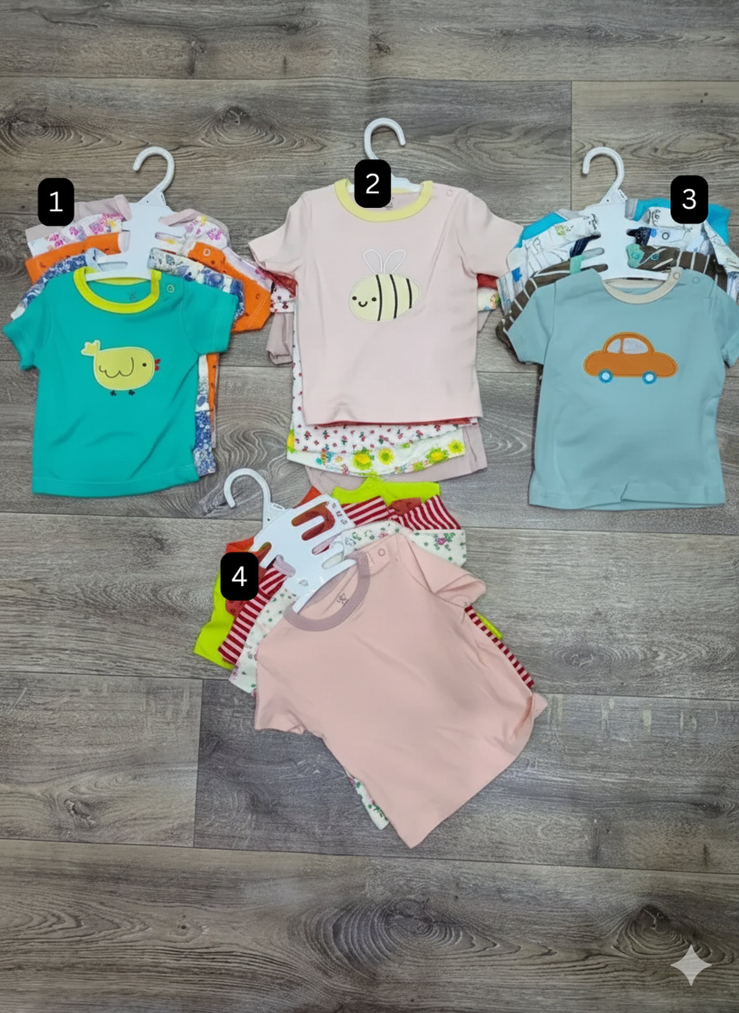 5-Pack Essential Cotton Toddler T-Shirts | Crew Neck Basic Tops (18 Months)