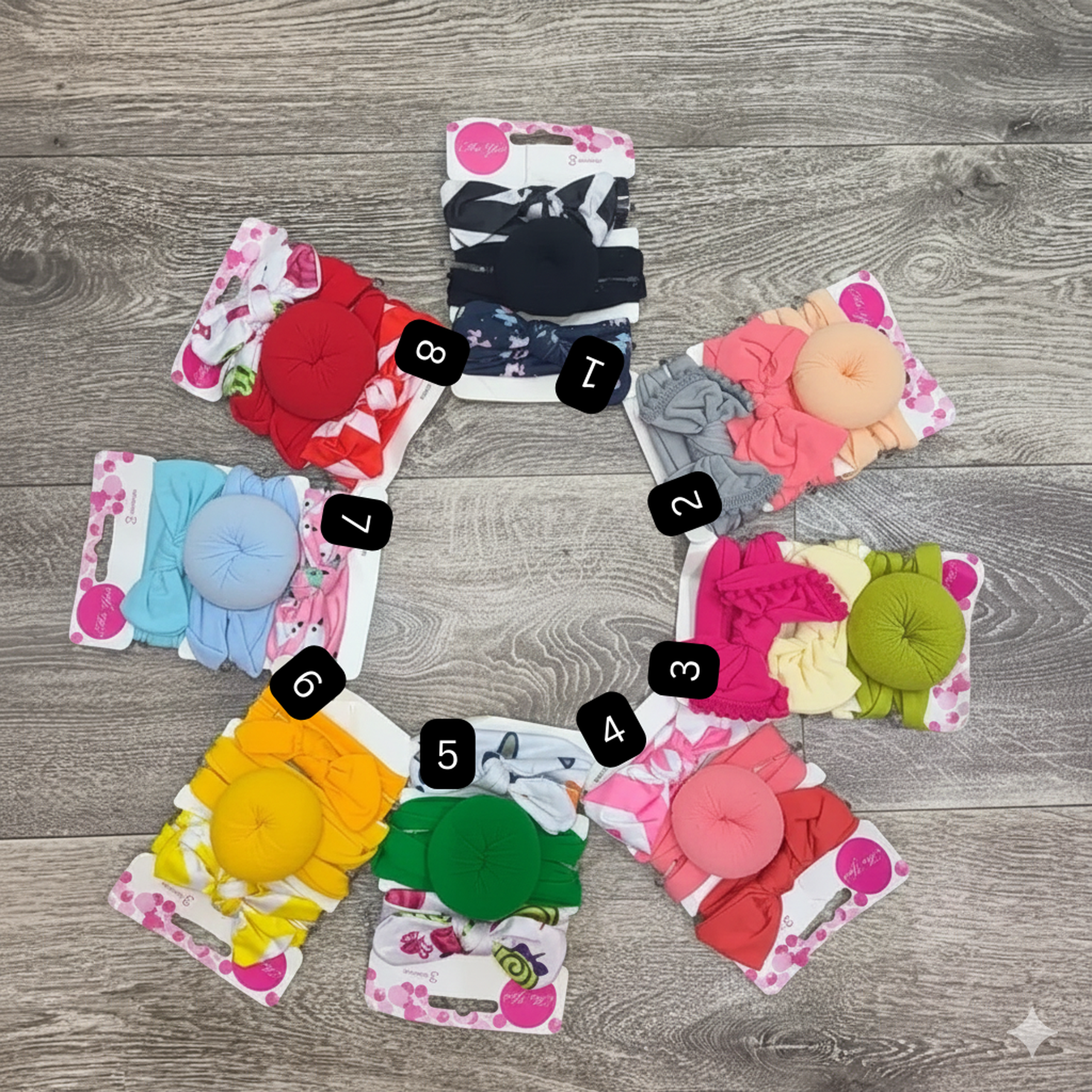 3 pack Head Wraps for Baby Girls