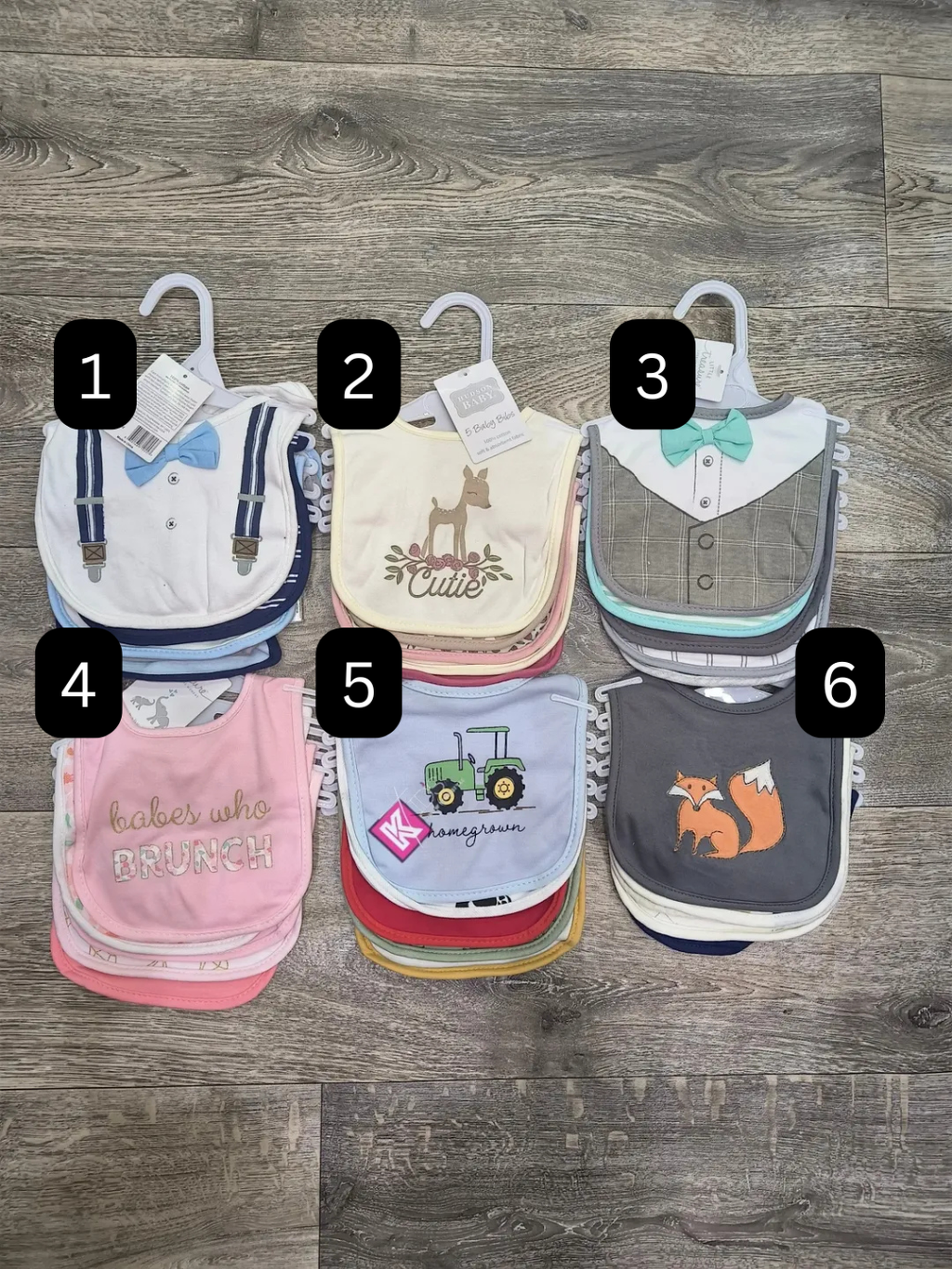 5-Pack Premium Cotton Baby Bibs | Super Absorbent, Soft, & Hypoallergenic