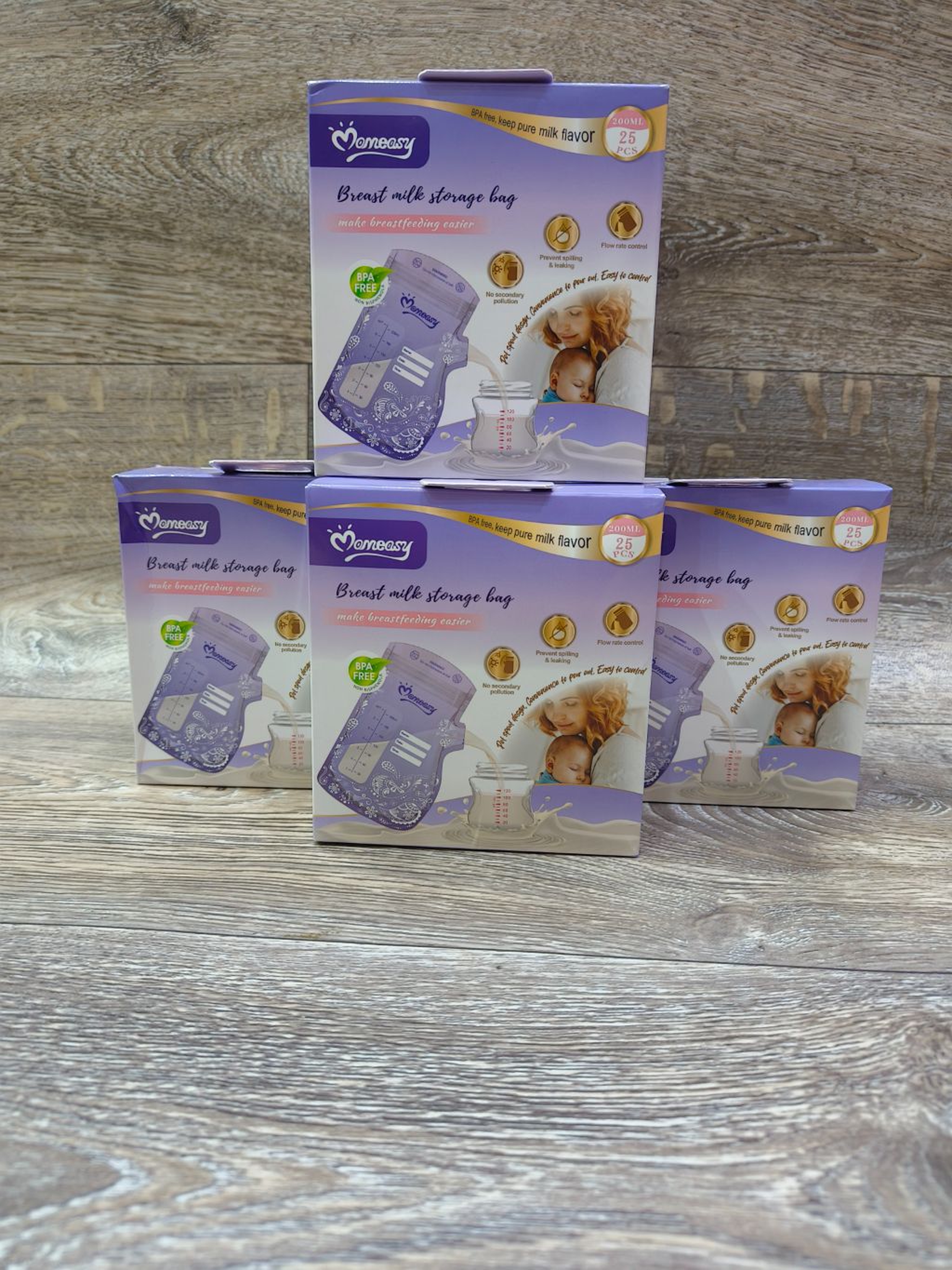 Momeasy BPA-Free Breast Milk Storage Cups (Express, Store, Feed)