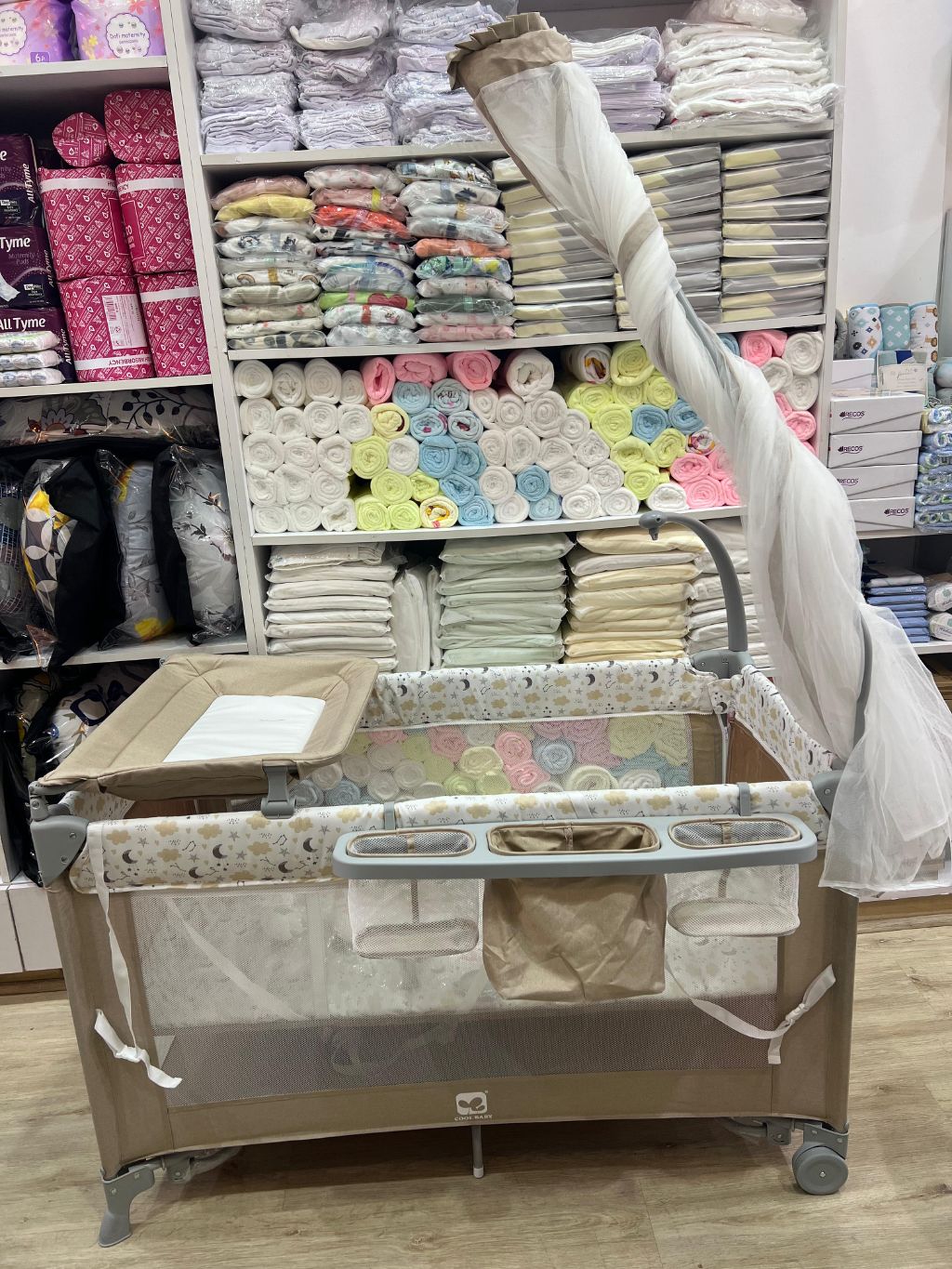 Deluxe Portable Baby Playpen & Travel Crib | Mosquito Net Canopy 