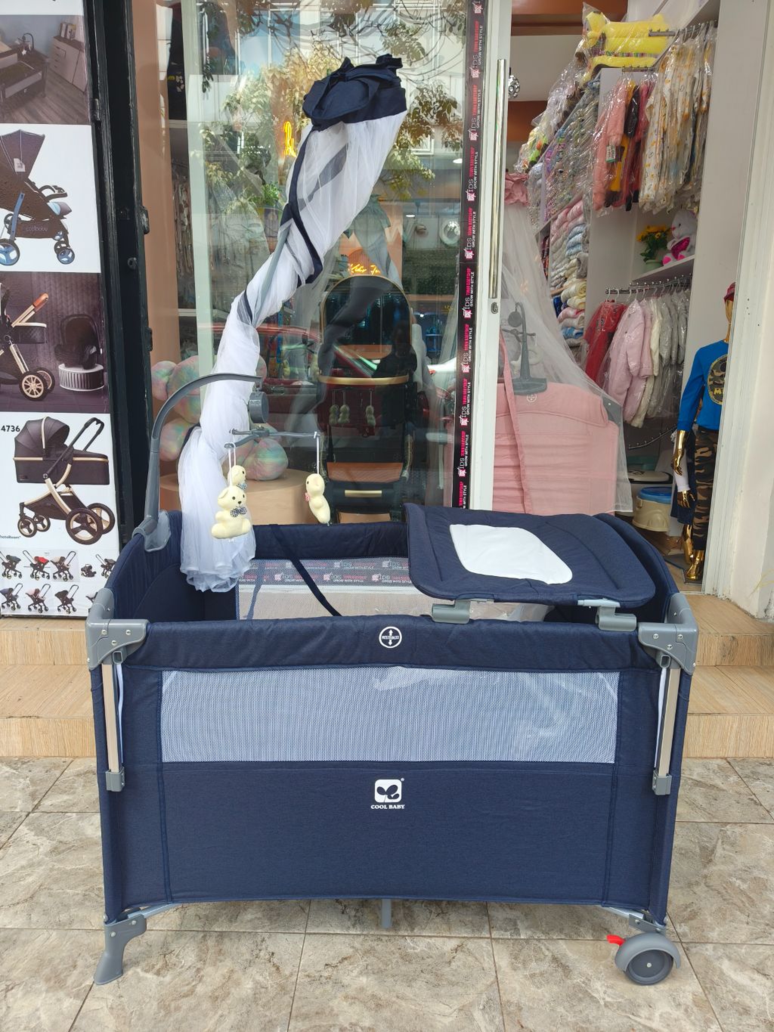 Portable Baby Playpen Crib + Mattress | Bedside Co-Sleeper Bassinet