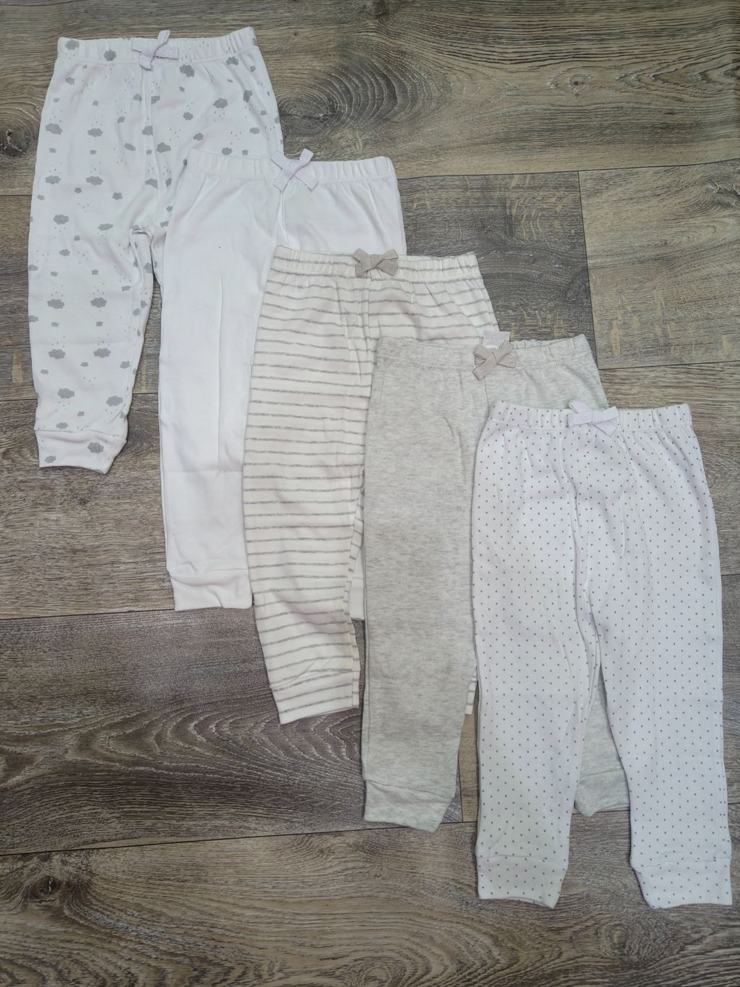 Infant Baby Pants Multi-Pack (5-Piece Set) - Assorted Colors & Appliqués