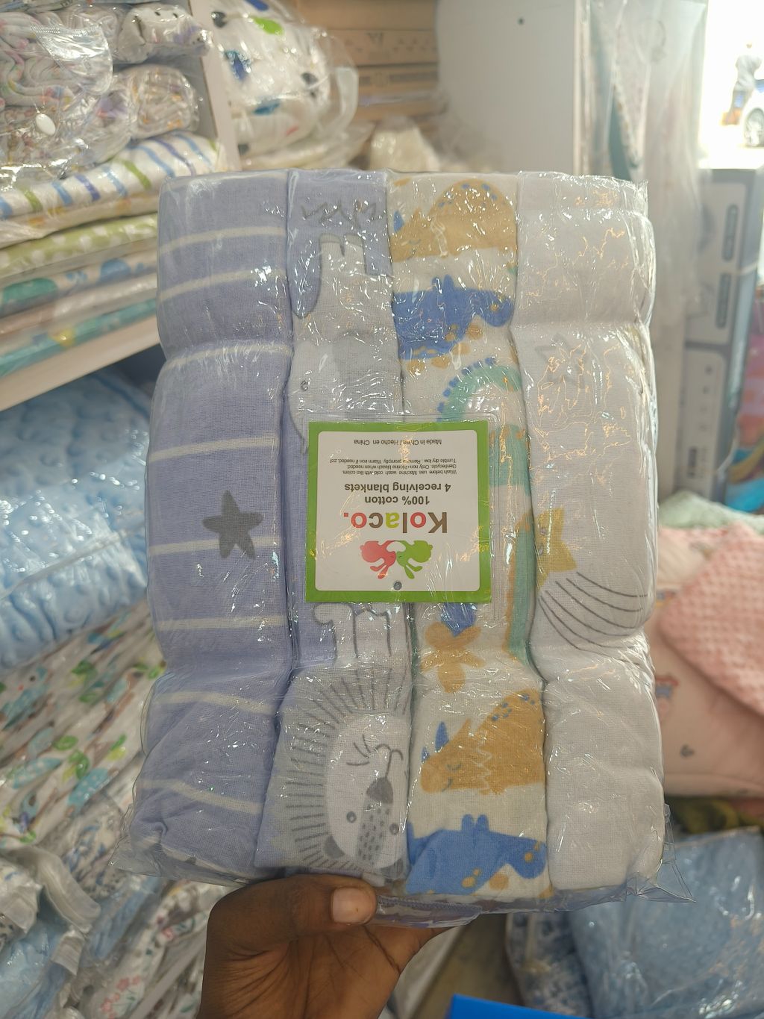 4 pieces in 1 Soft Cotton Flannel Cloth for Swaddling, Quilting & Bedding