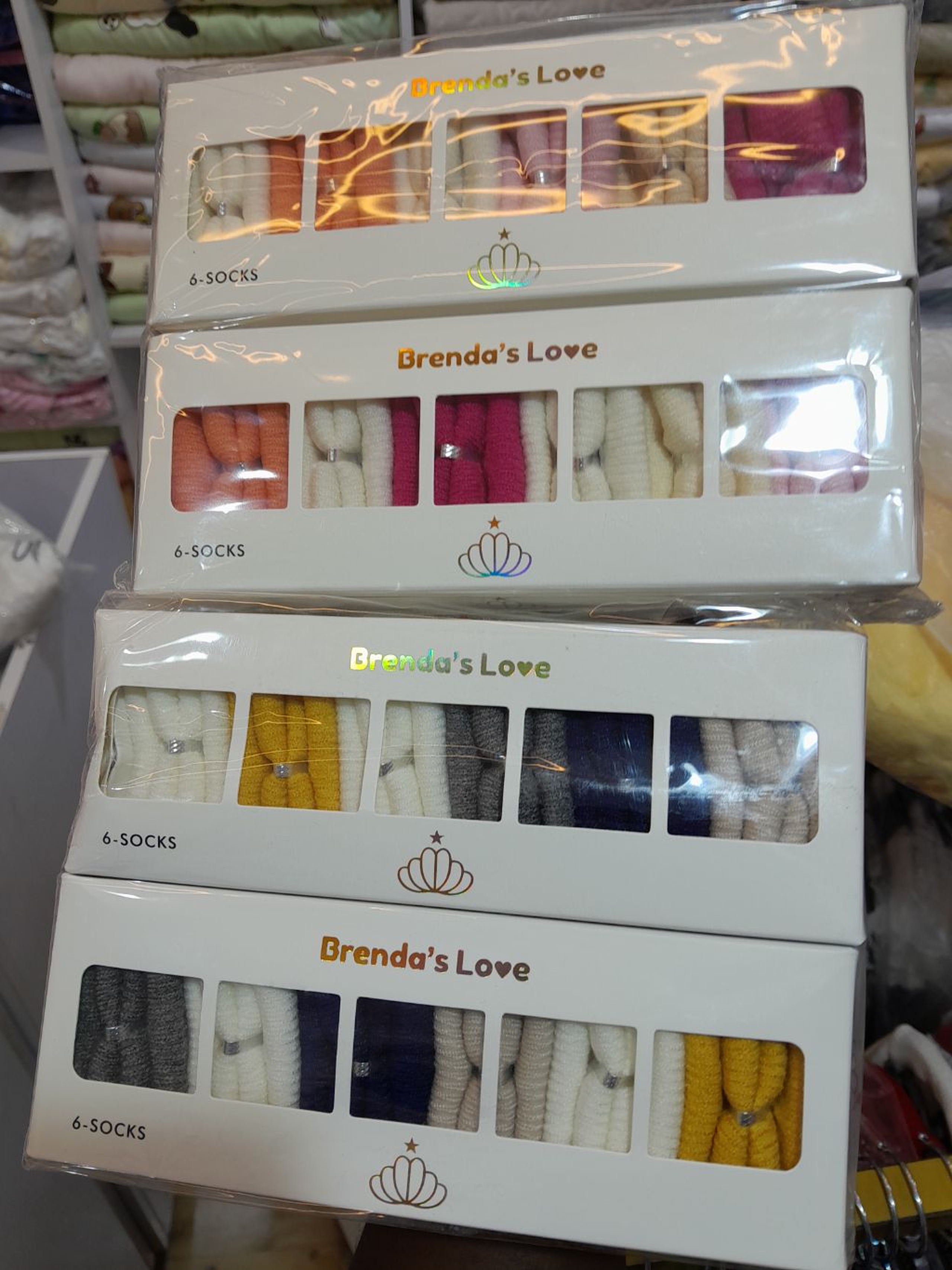 Brenda's Love 6-Pack Cotton Baby Socks | Assorted Colors