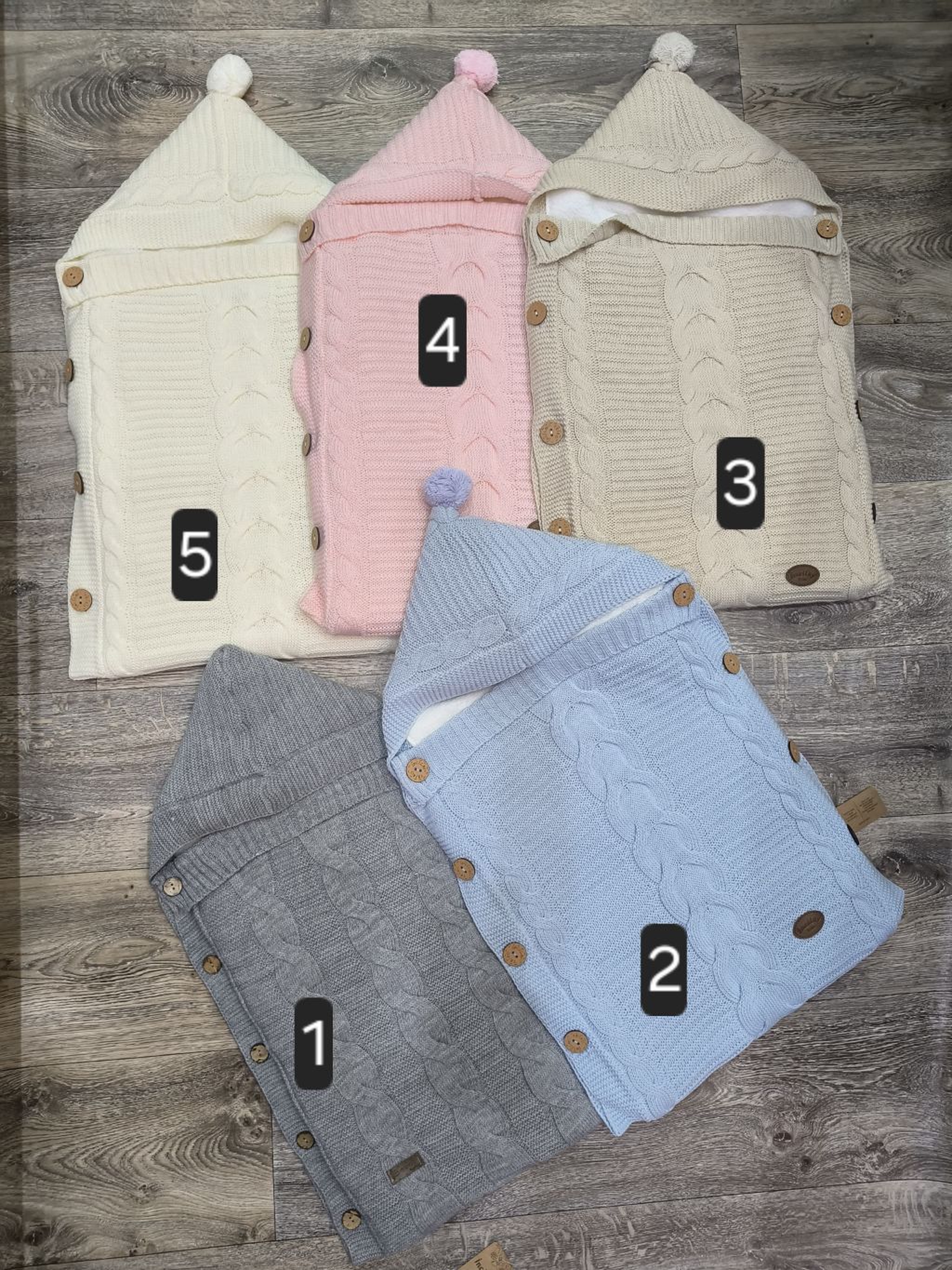 knitted swaddles