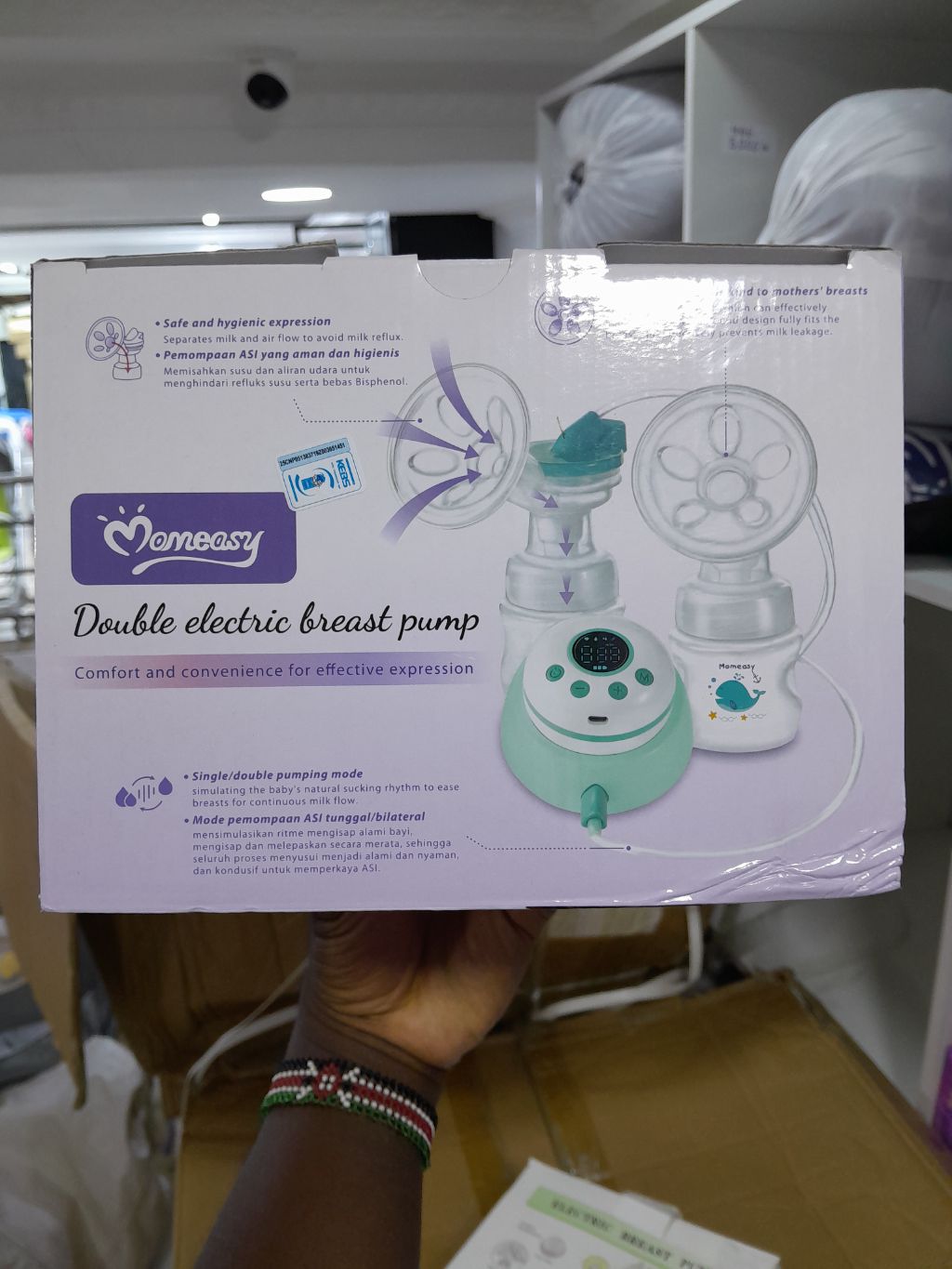 Double electric breast pump