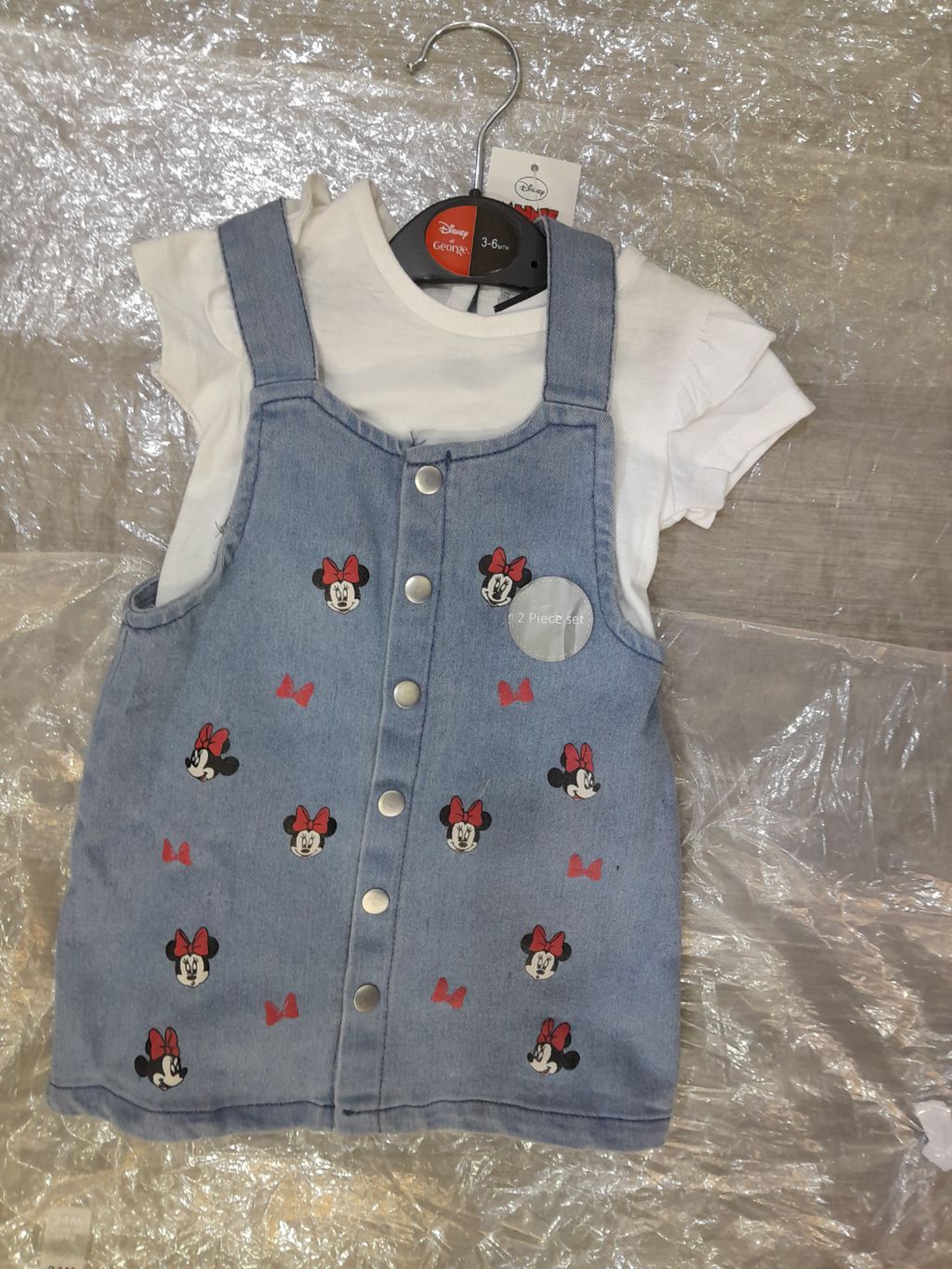 disney mickey mouse top and dungaree set