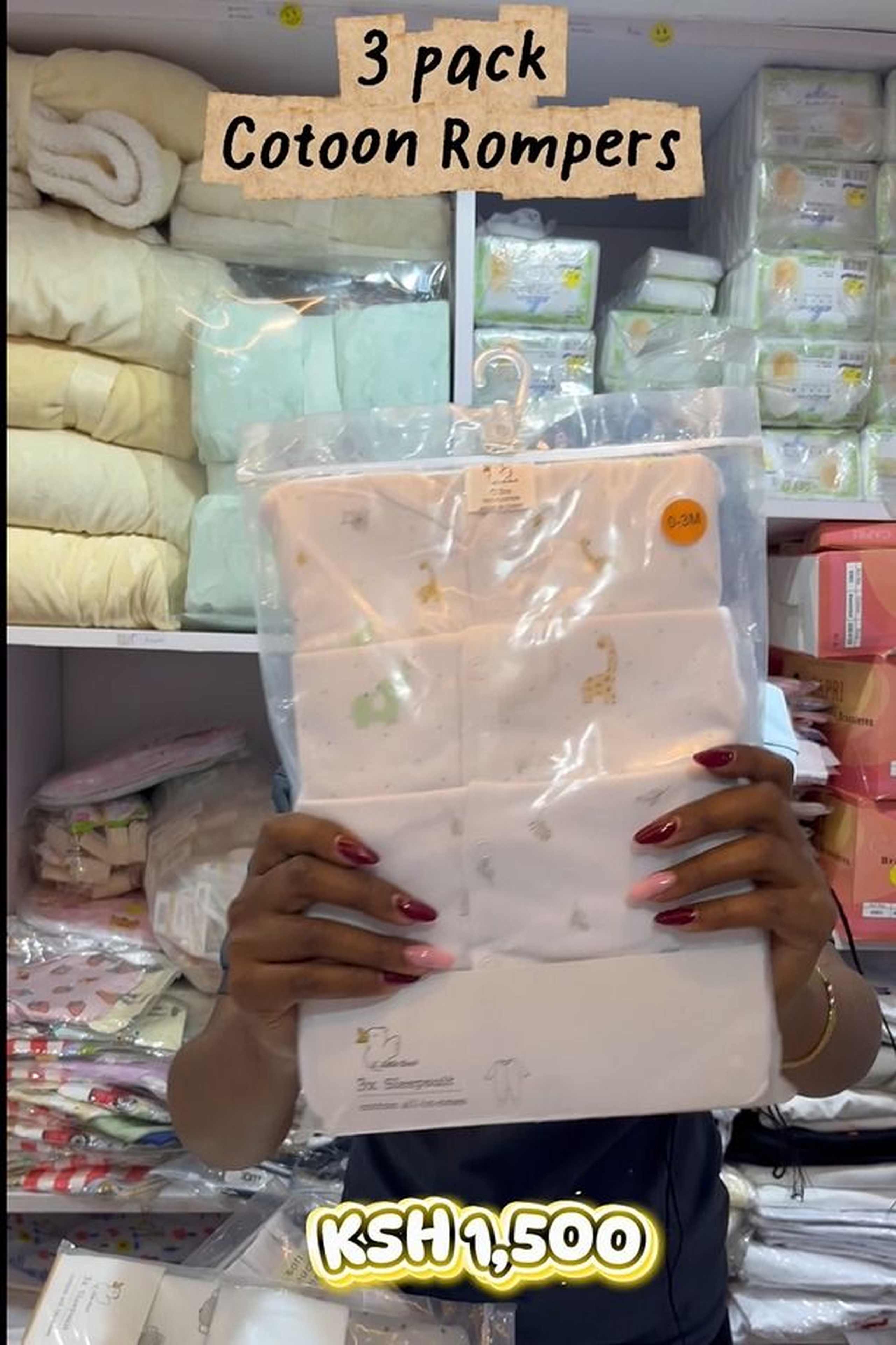 3 pack cotton rompers