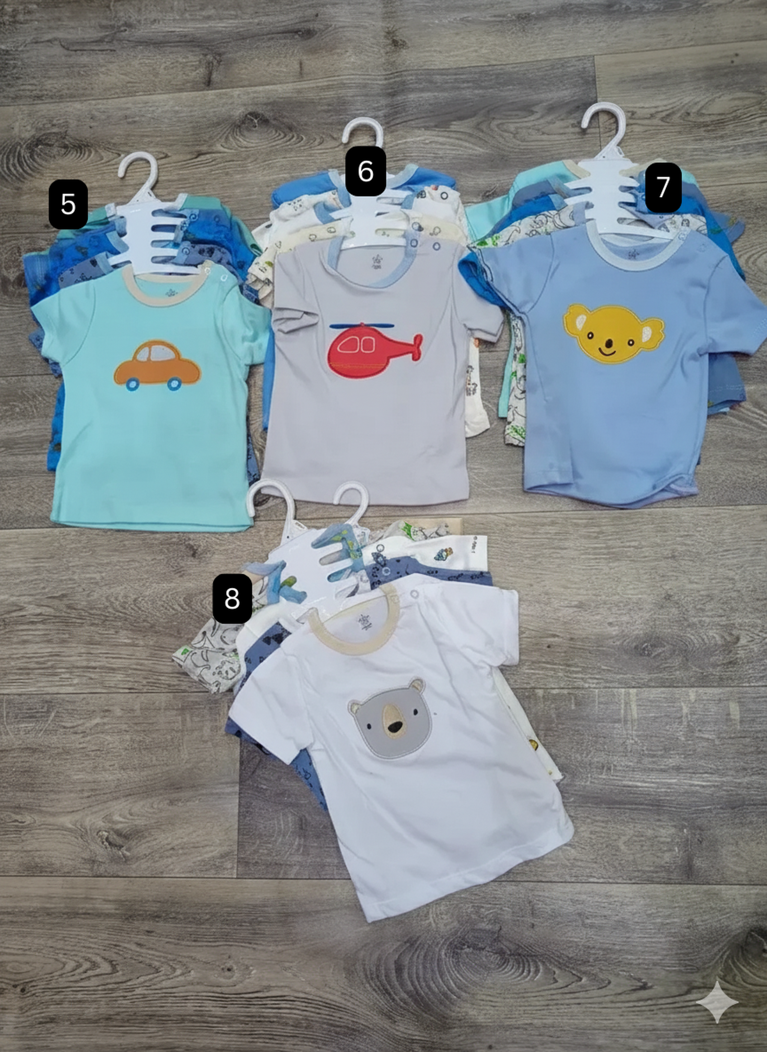5-Pack Essential Cotton Toddler T-Shirts | Crew Neck Basic Tops (18 Months)