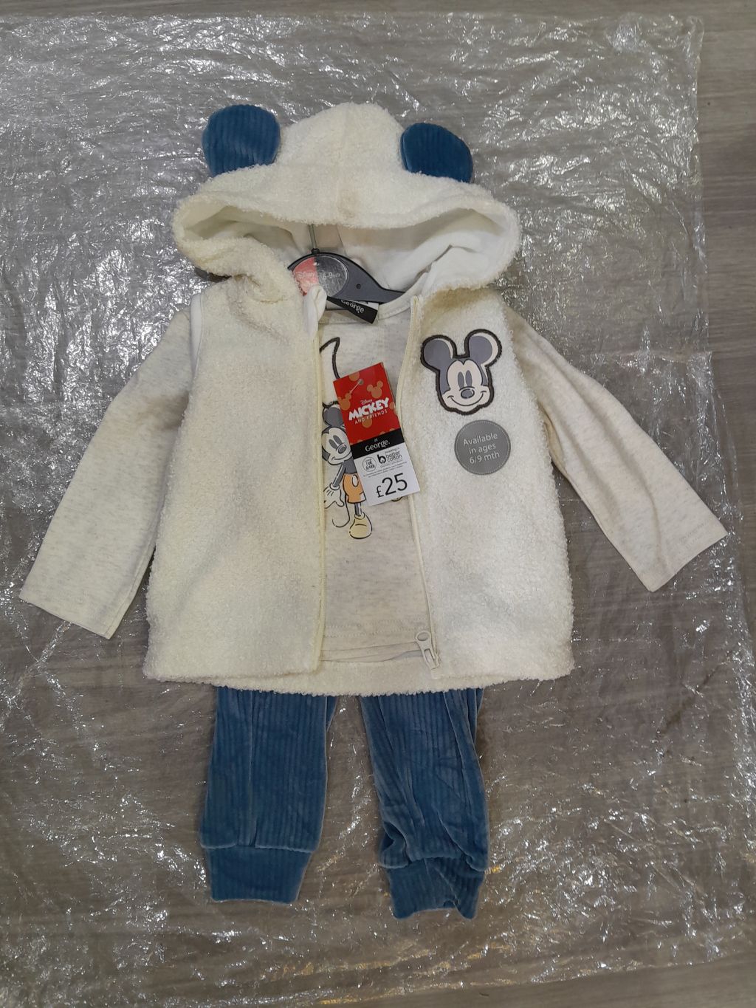 Mickey Mouse Hooded Sherpa Vest & 3-Piece Outfit Set
