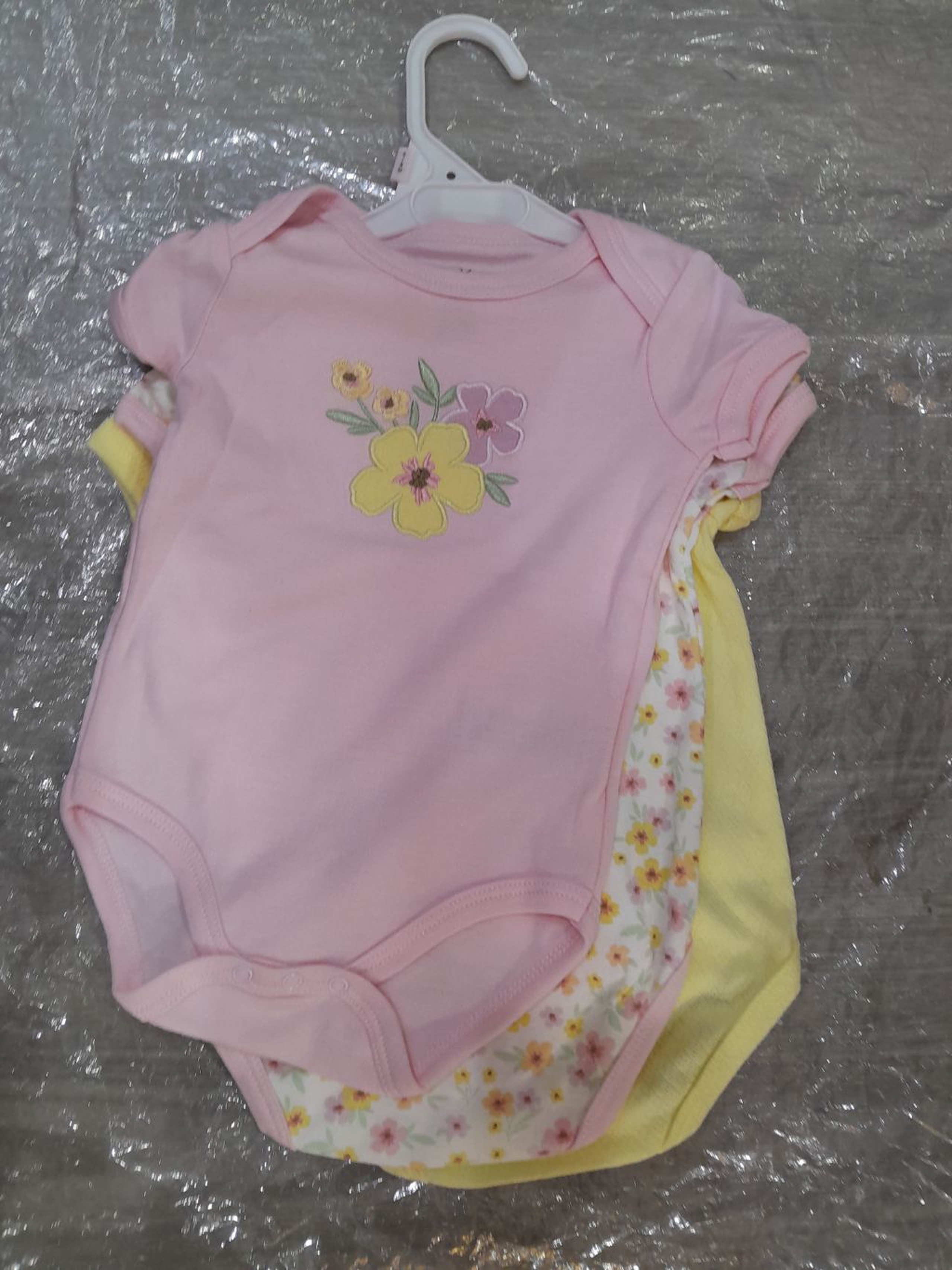 Infant Baby Girls' Bodysuit Multi-Pack (3-Pack) - Floral Prints & Appliqué