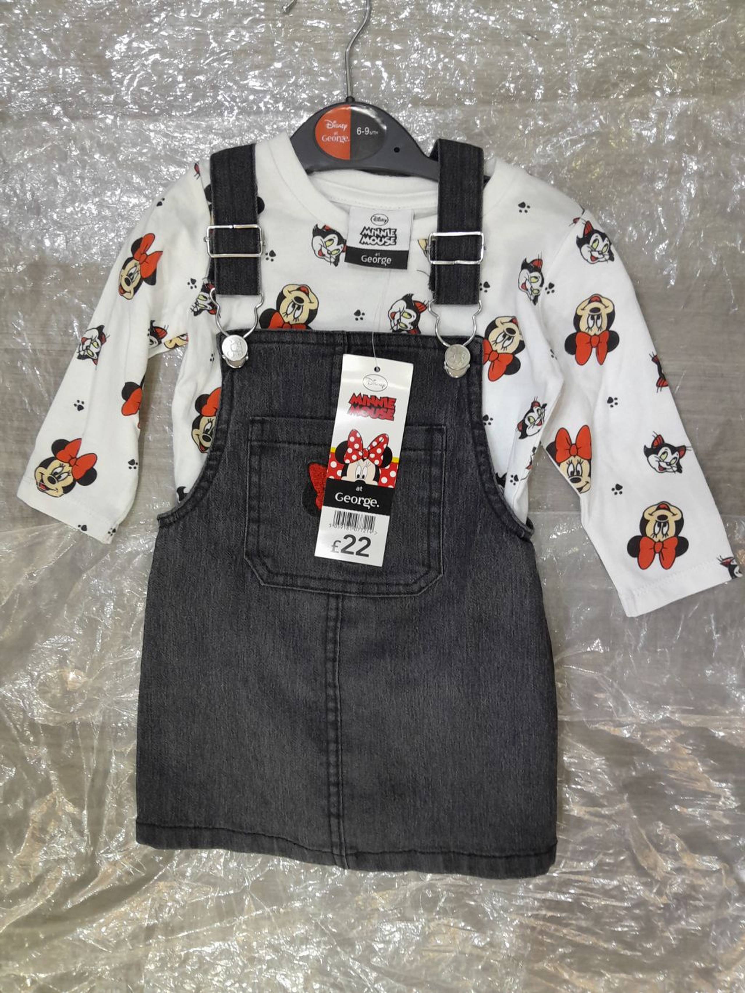 disney mickey mouse top and dungaree set
