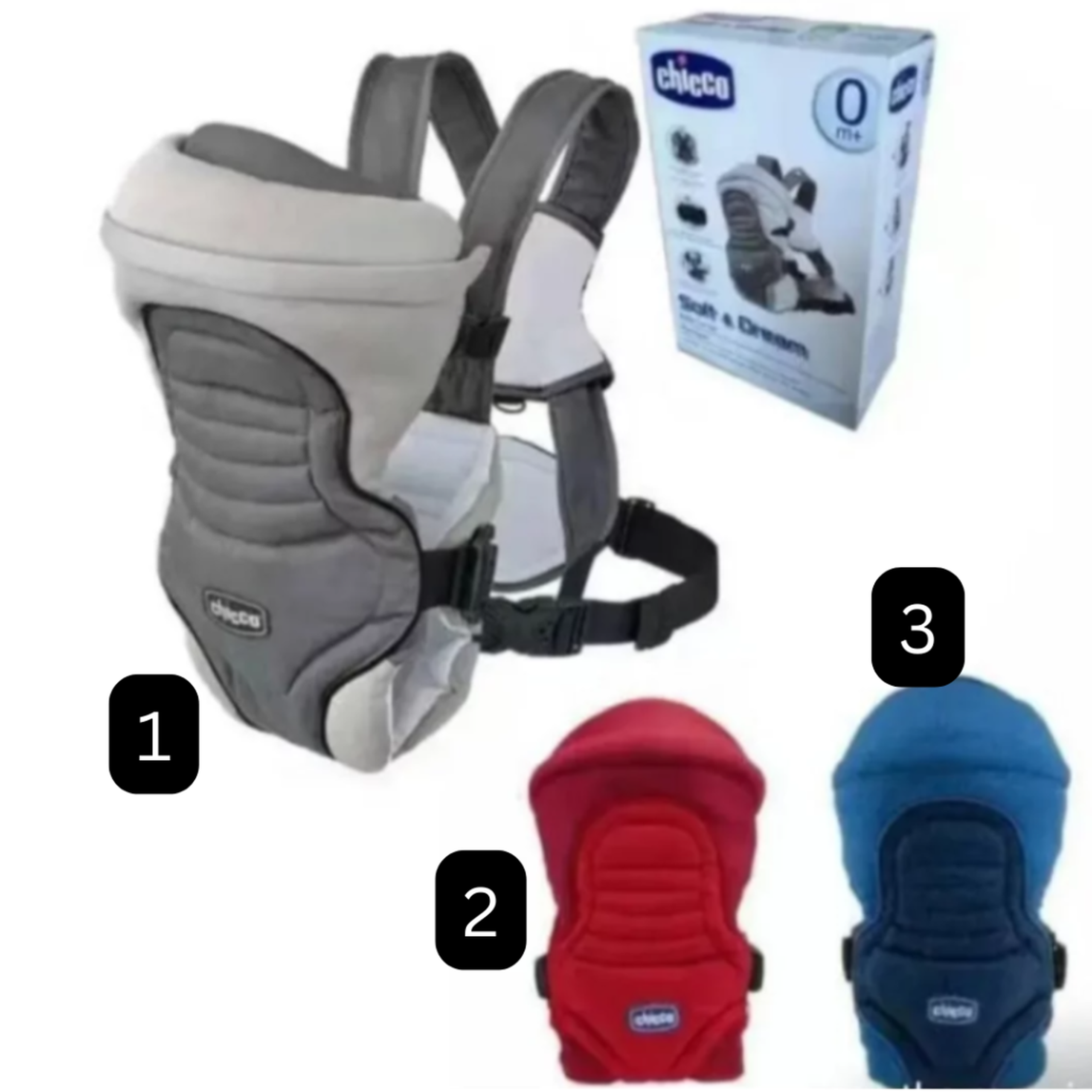 Chicco Soft & Dream Baby Carrier (0M+) - 3-in-1 Multi-Position Infant Sling