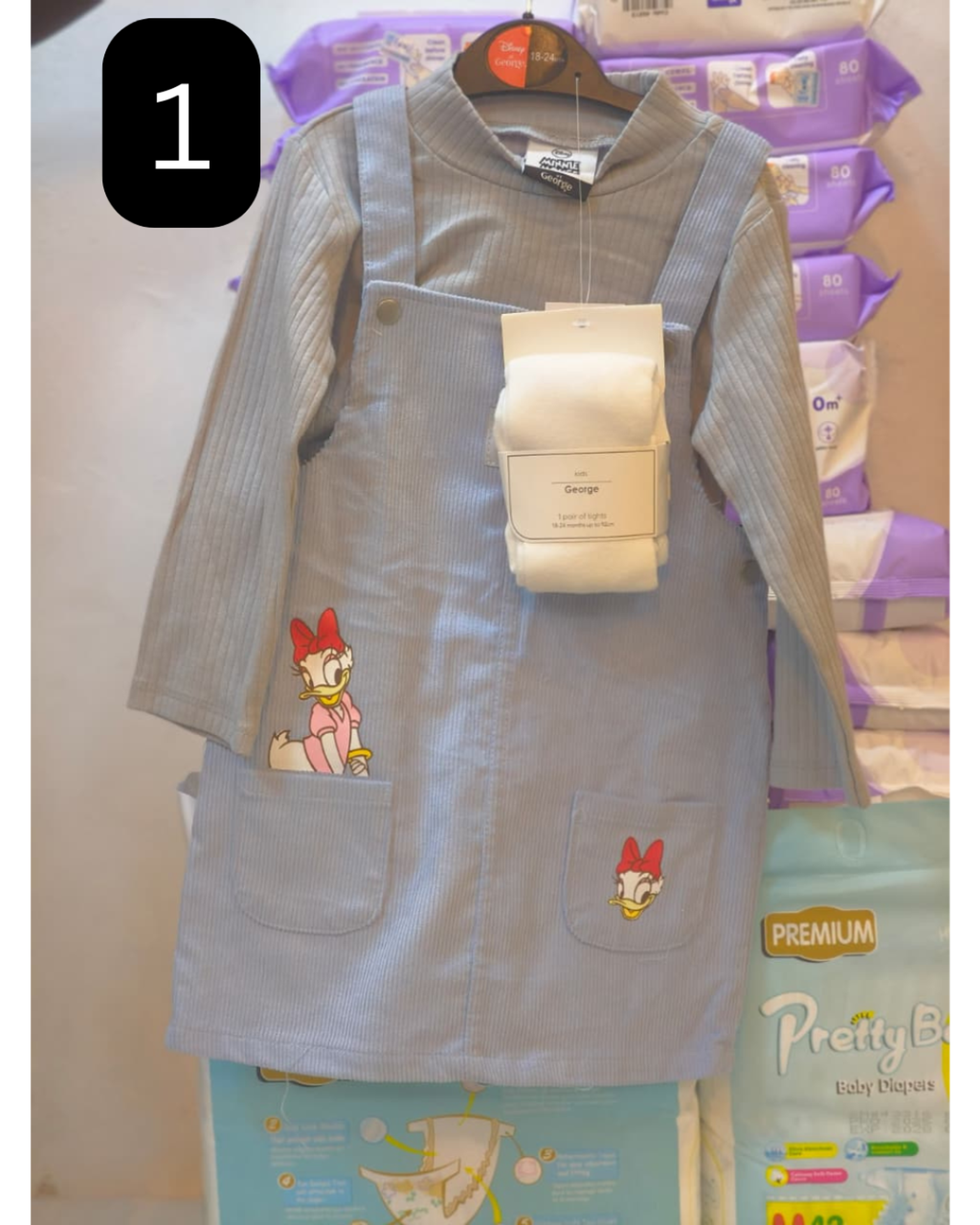 boys and girls dungaree and top set