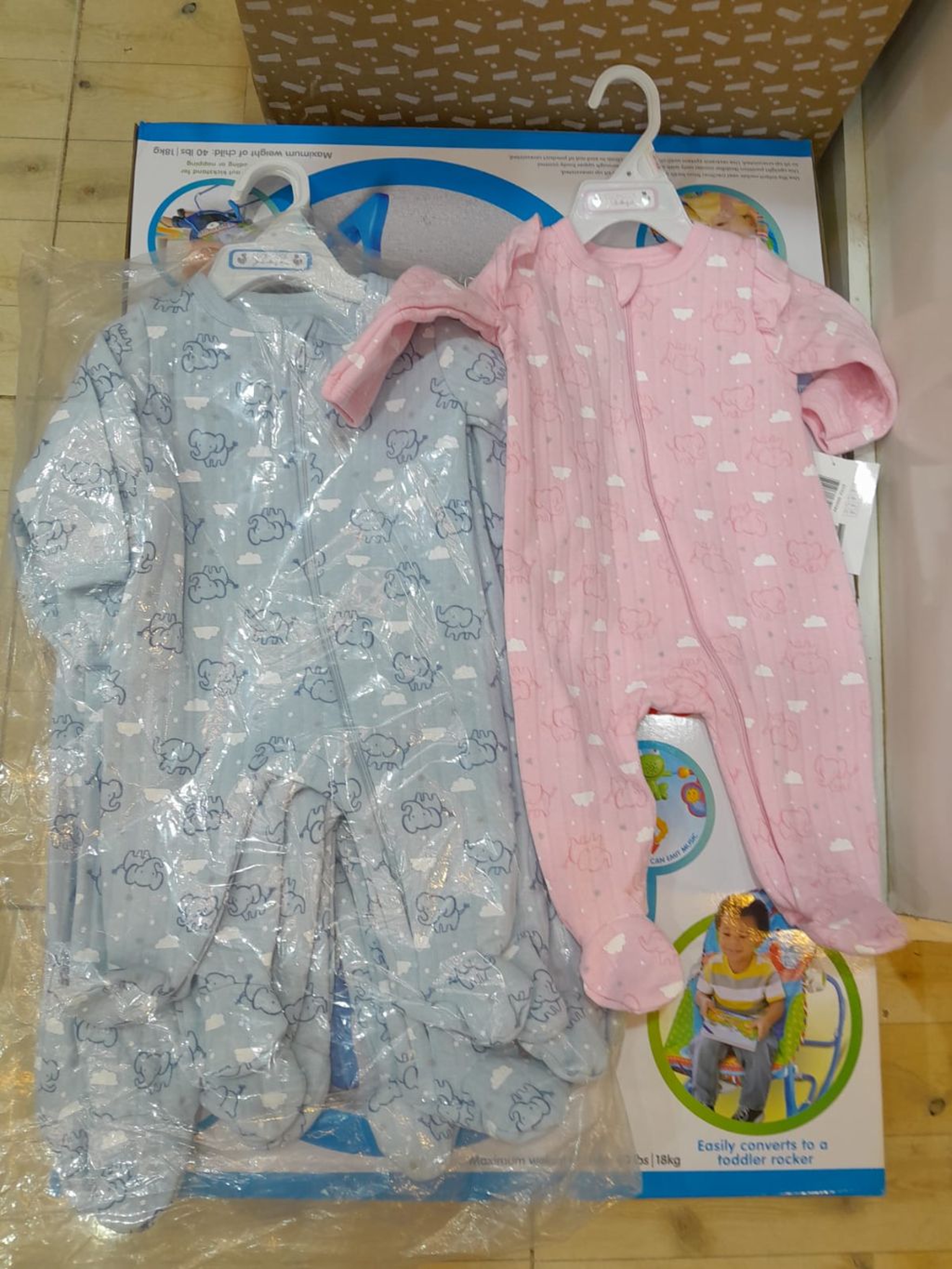 Romper cotton Print Zip-Up  - Newborn/Infant