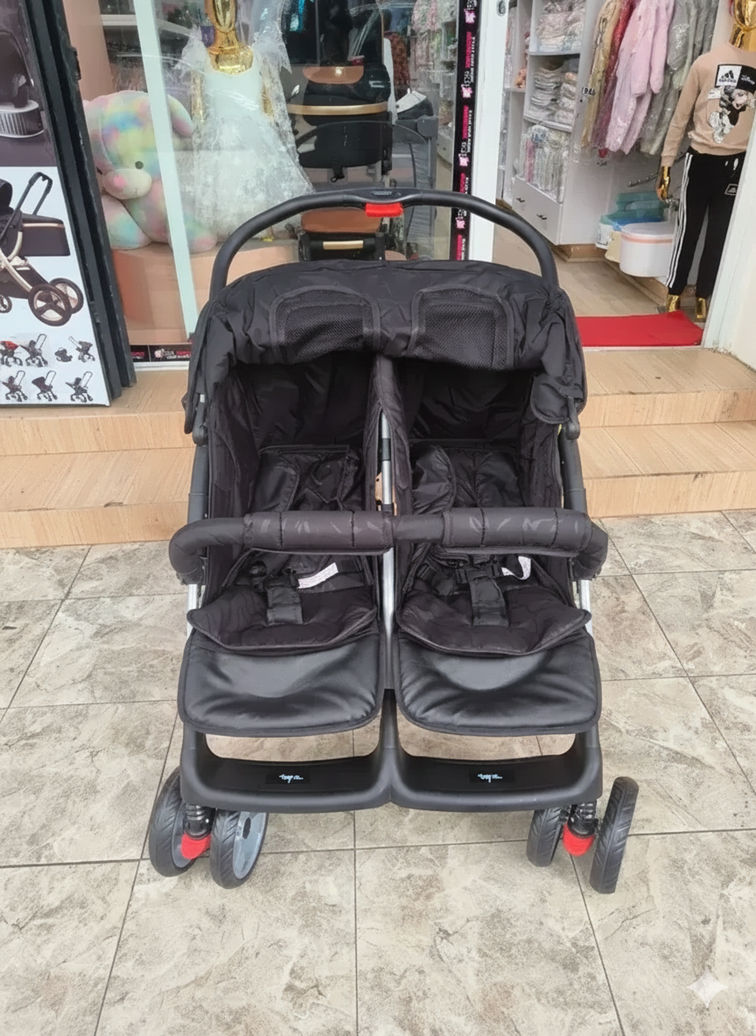 Comfort Double Stroller | Lightweight Side-by-Side Twin Pram with Independent Seats