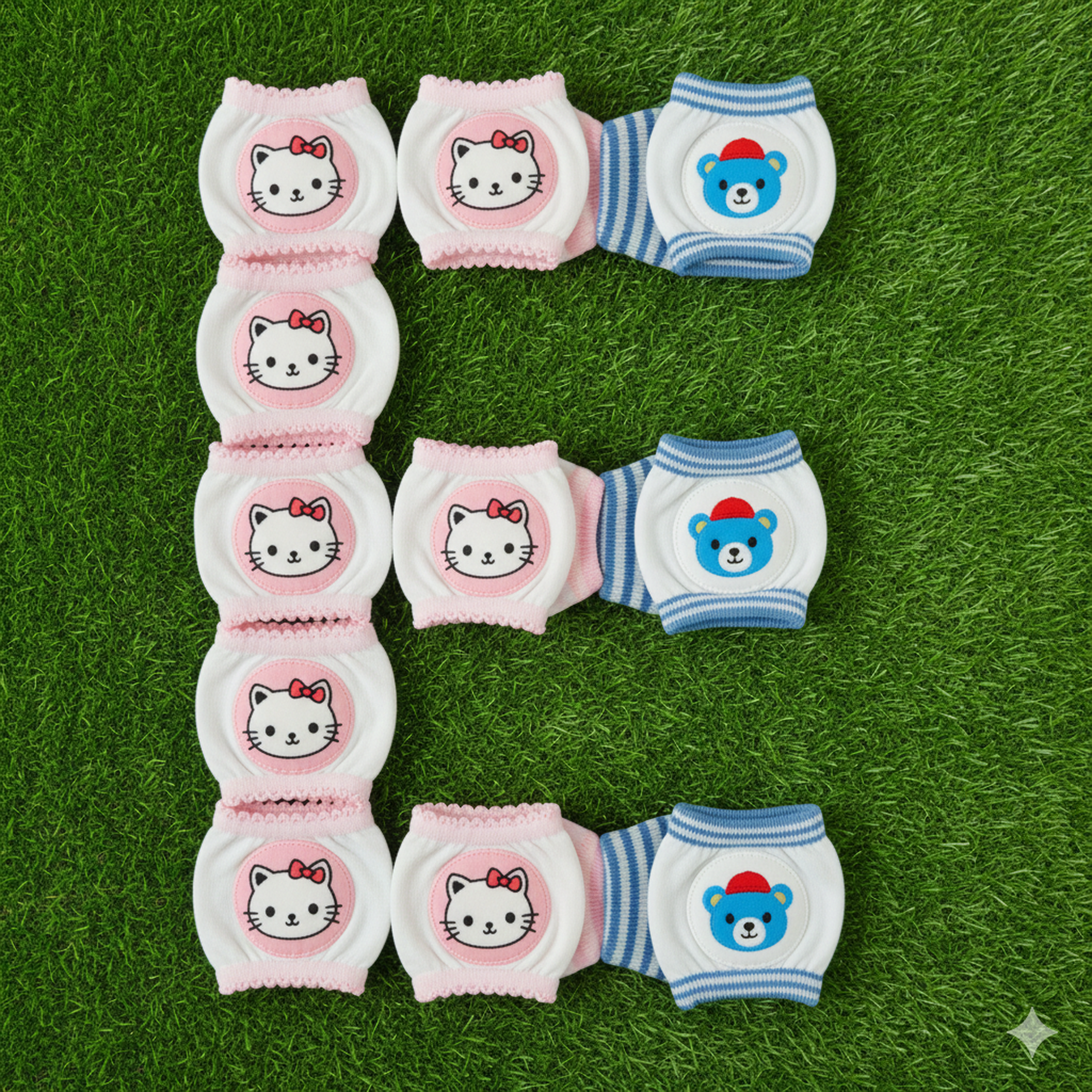 Soft Cushioned Infant Knee and Elbow Protectors