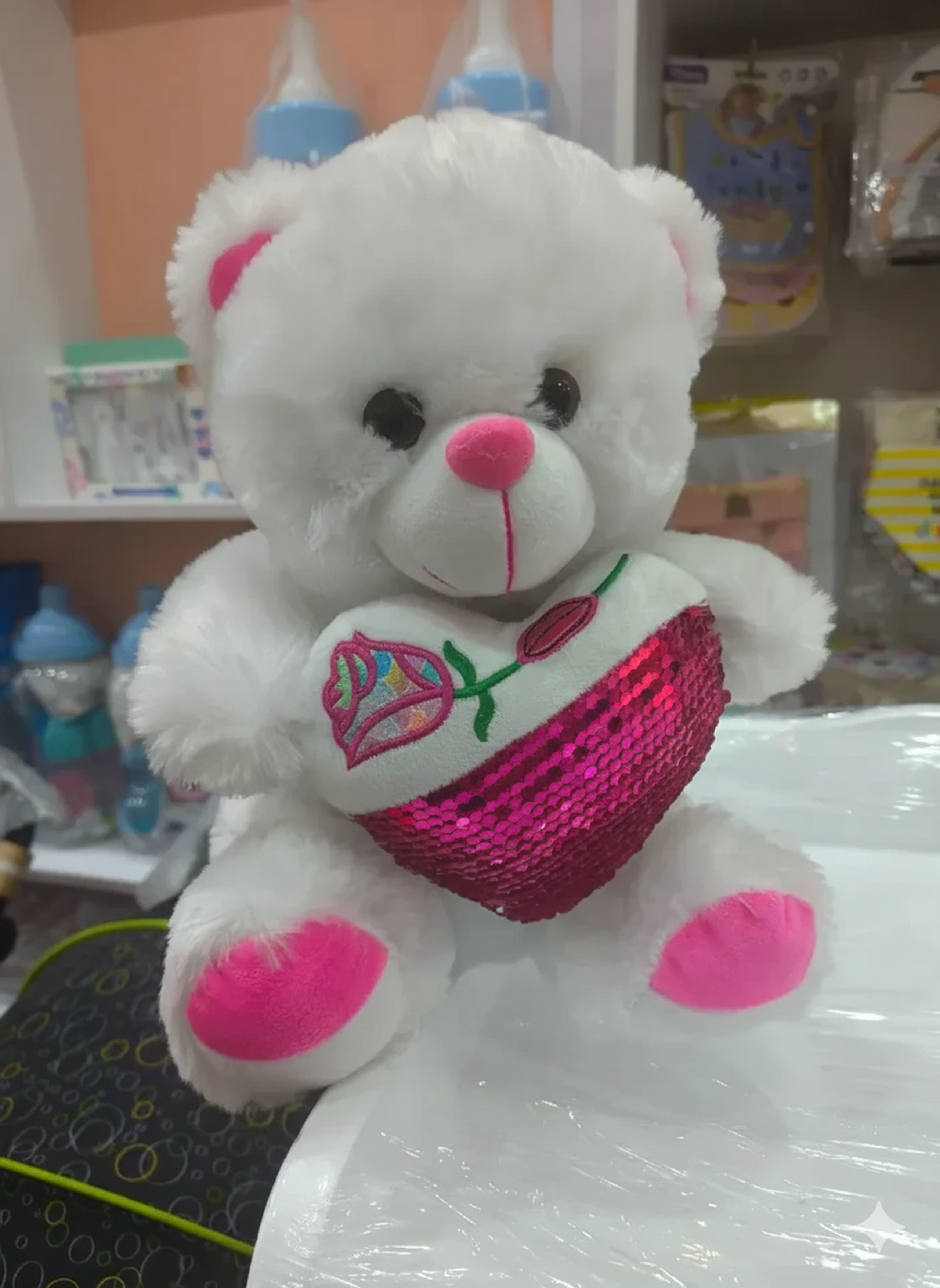 Teddy Bear Plush Toy | Soft, Adorable Gift with Ribbon Accent