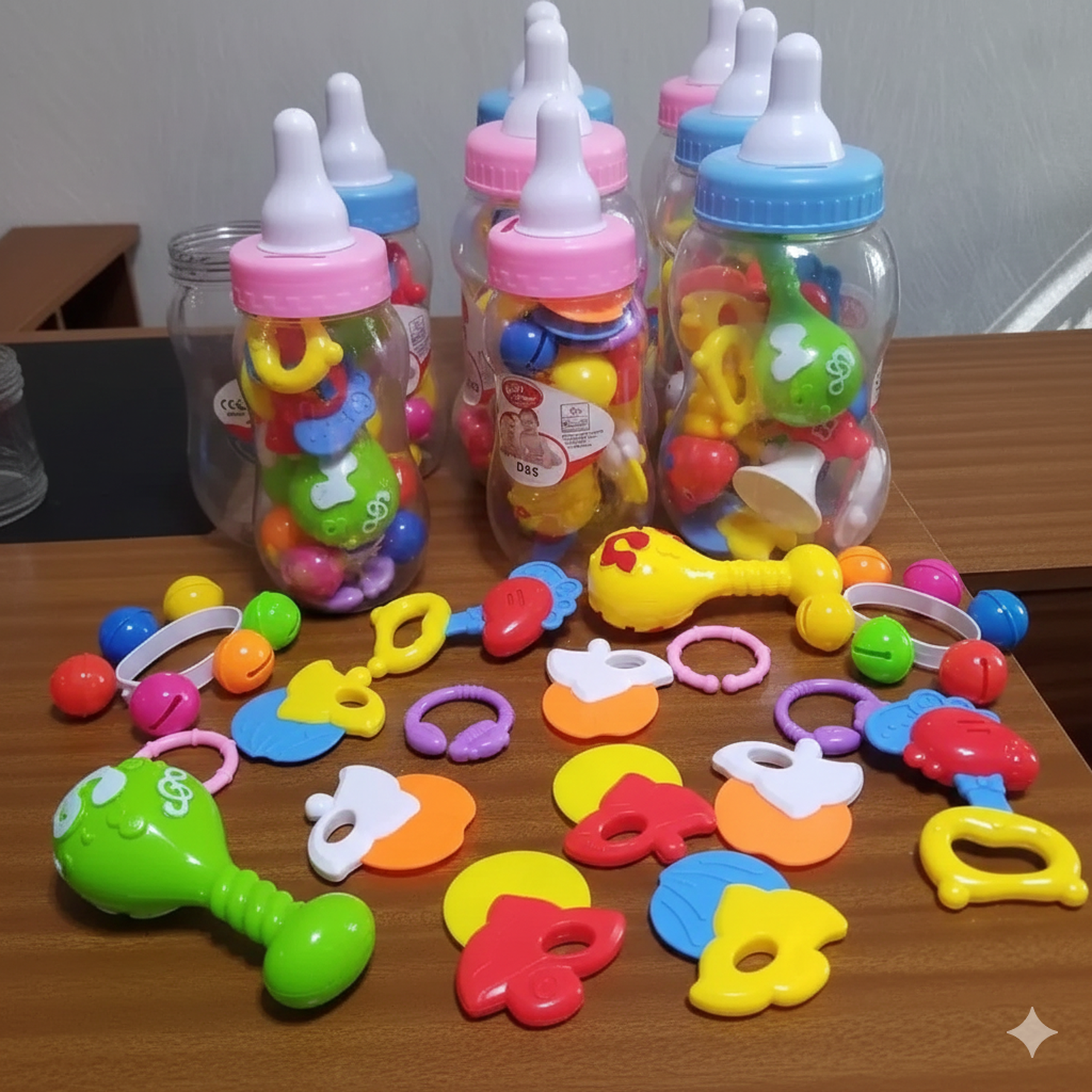 Shakers,Teethers & rattles bottles set toys