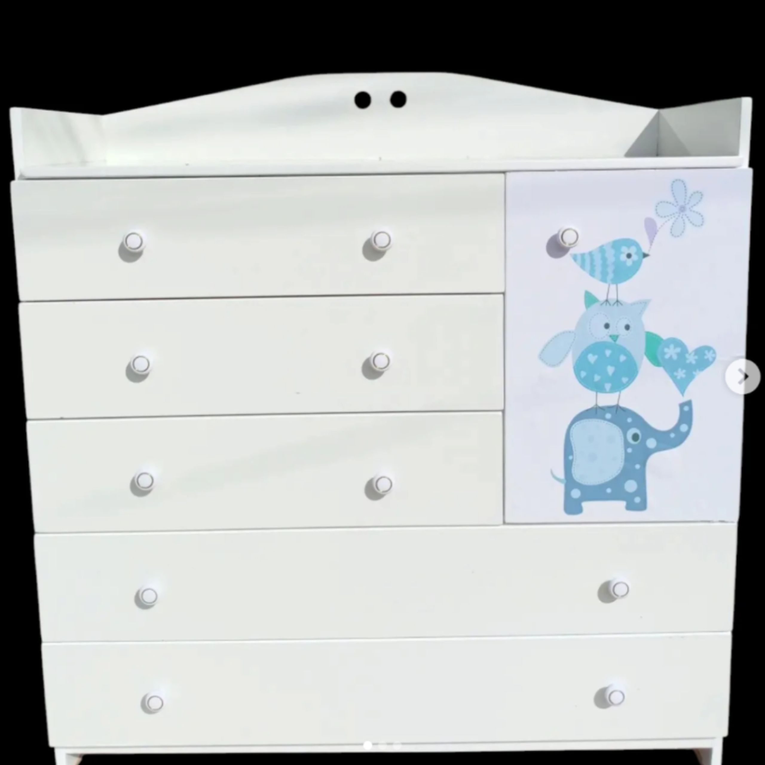 Baby Changing Large Storage Chest with Diaper Station & Decor
