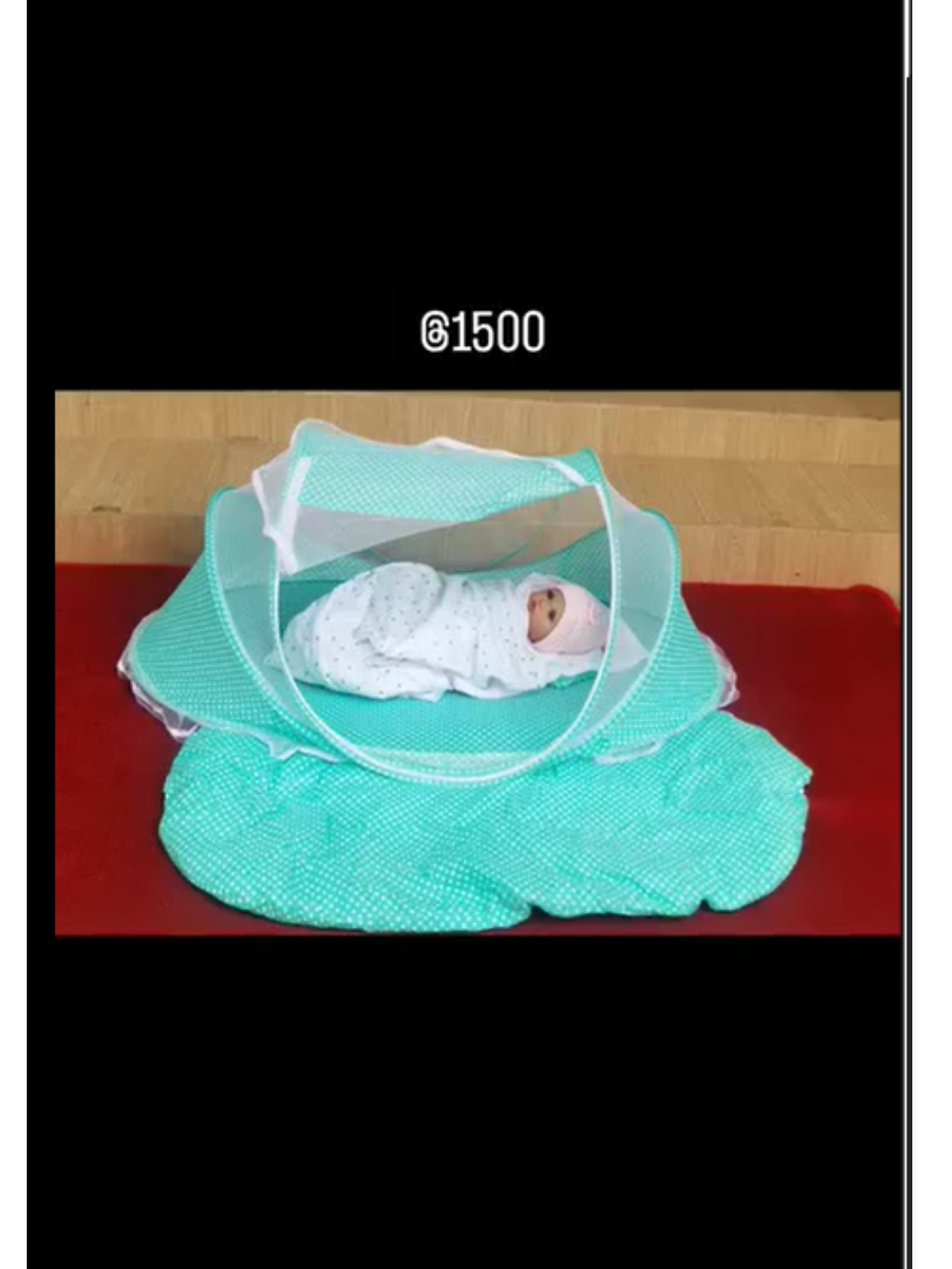 Baby Nursing Nest & Mattress (Pink,green&blue)