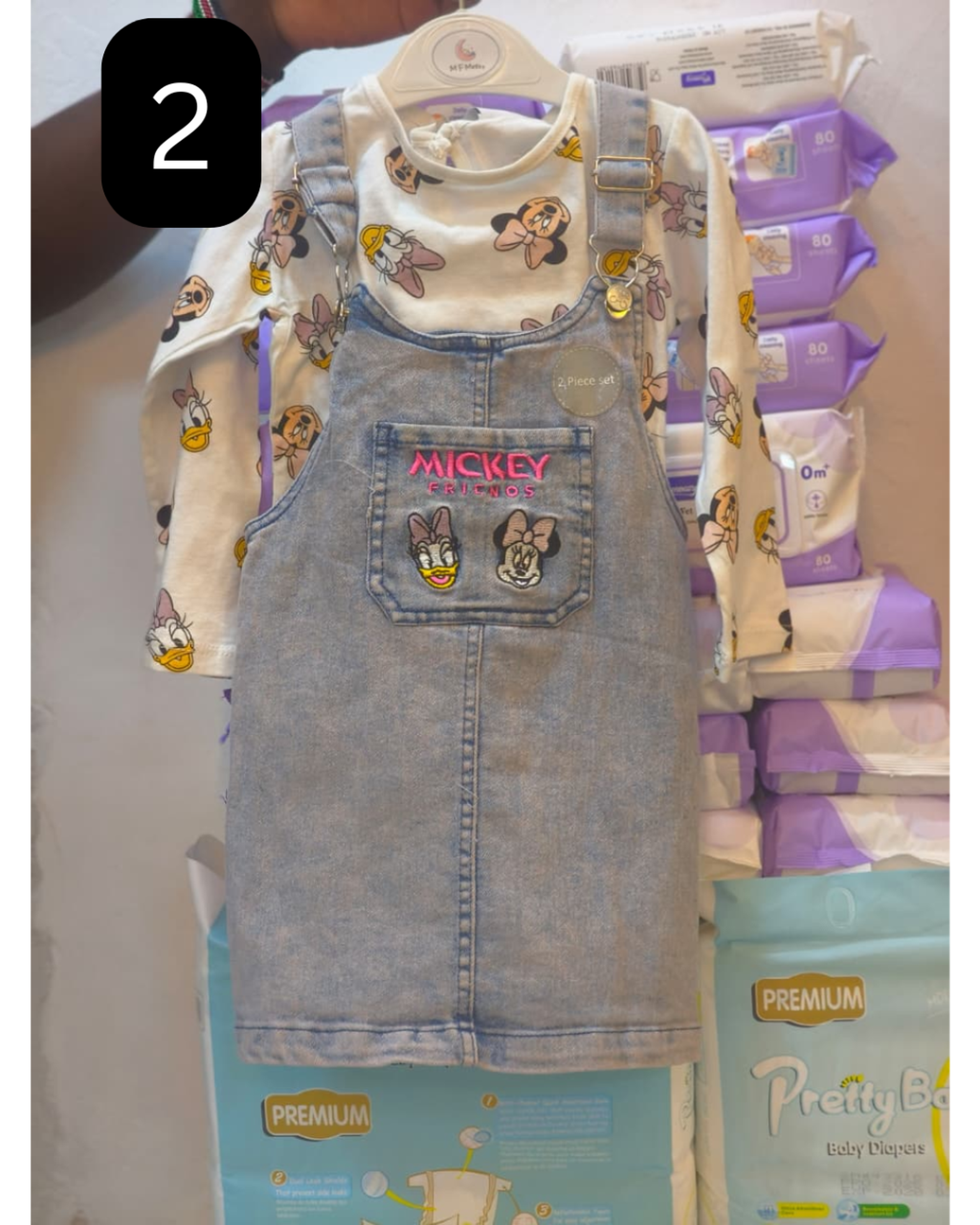 boys and girls dungaree and top set