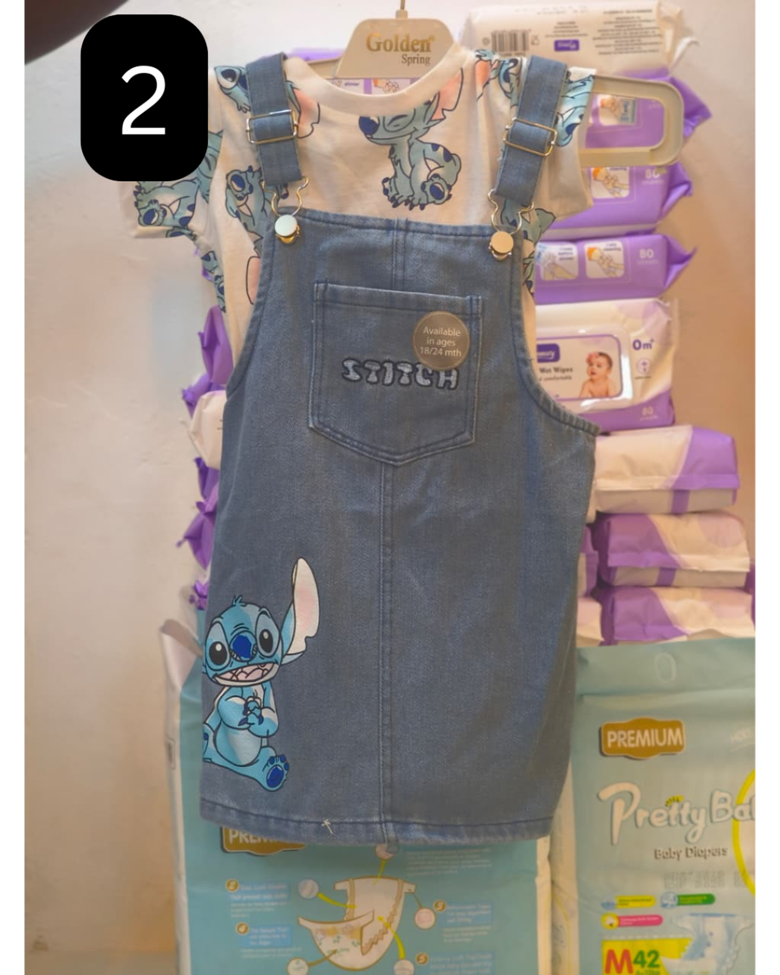 boys and girls dungaree and top set