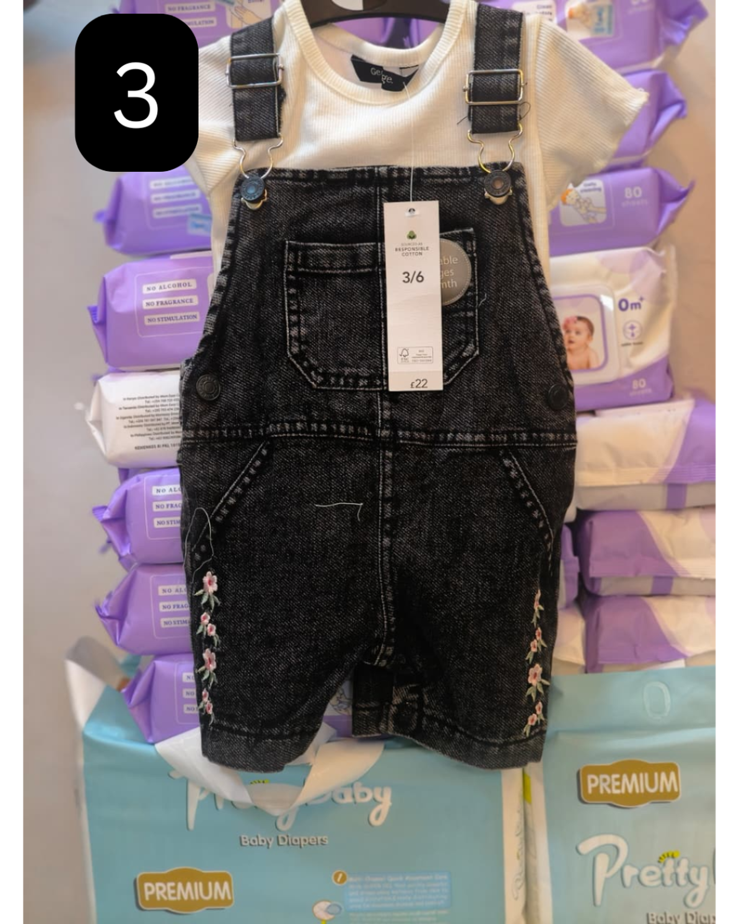 boys and girls dungaree and top set