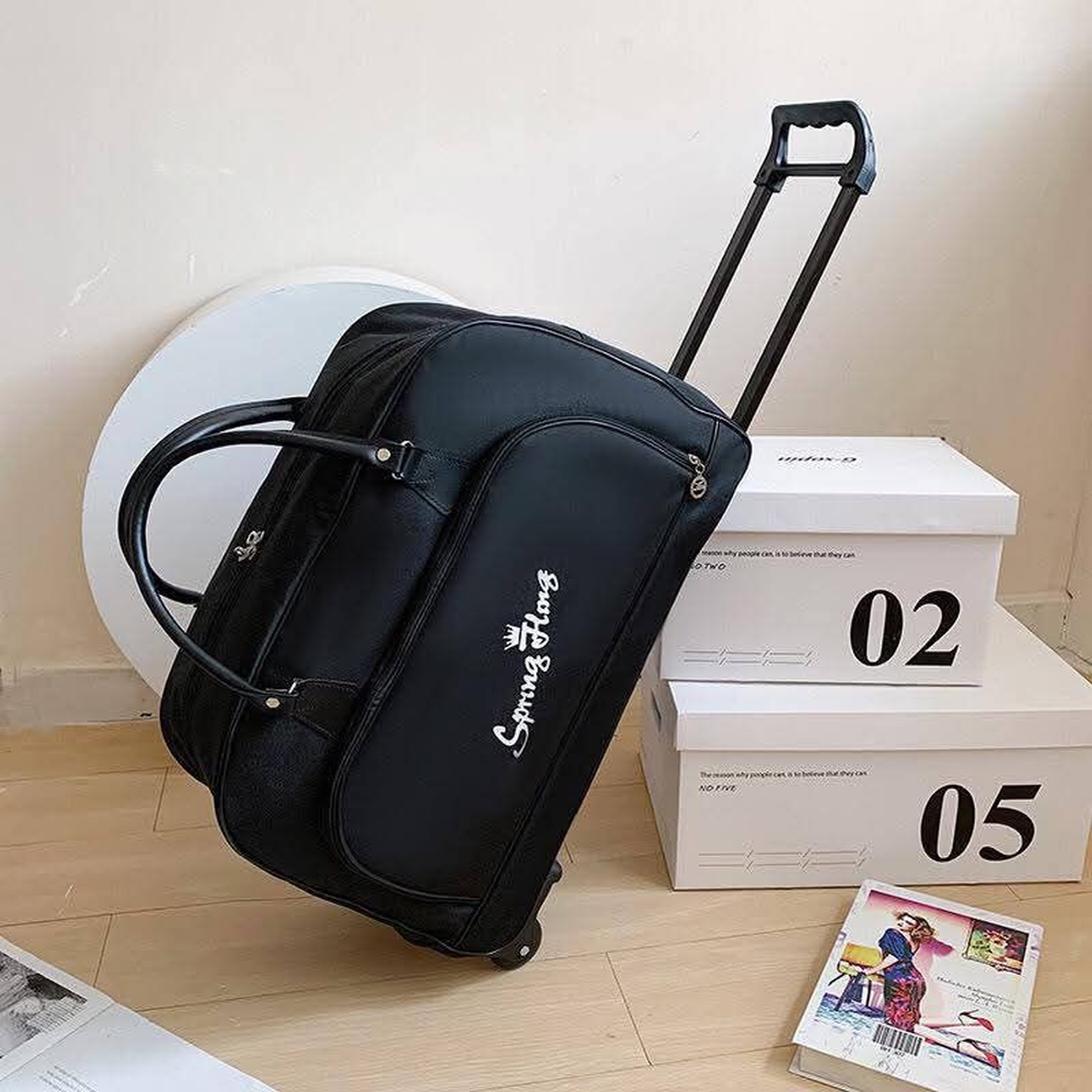 Canvas carry on suitcase 