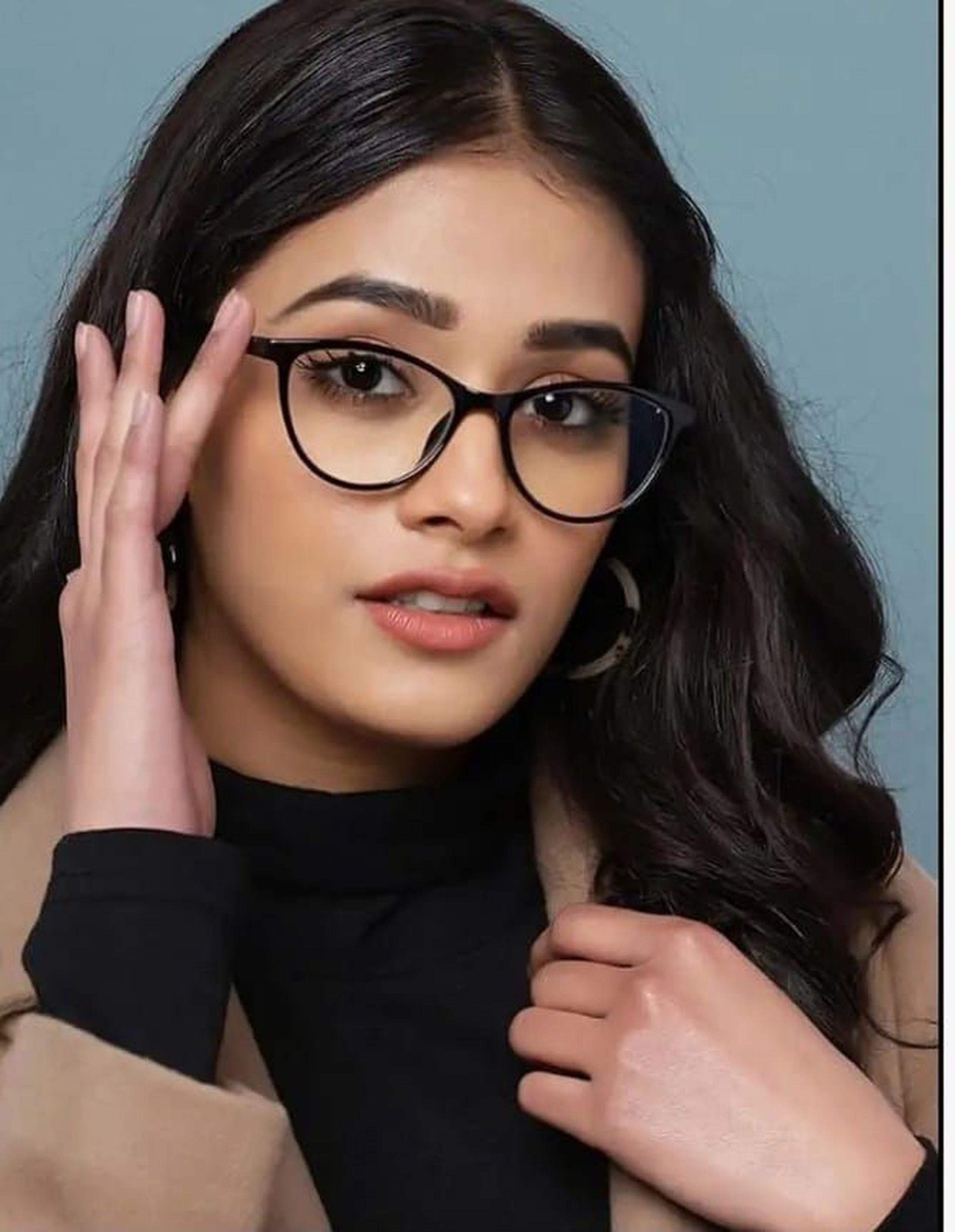 Black cat eye optical frame glasses