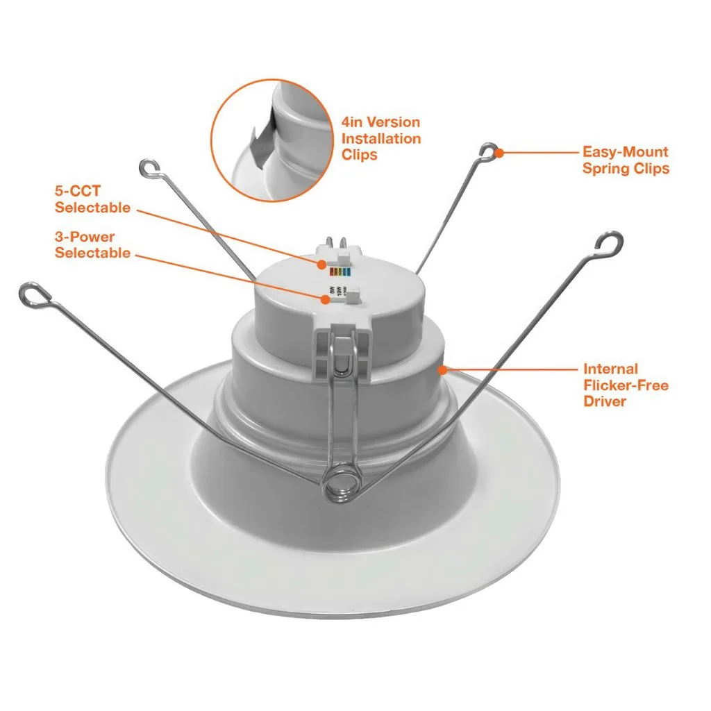 5/6" Retrofit LED Downlight — 8.3W, Dimmable
