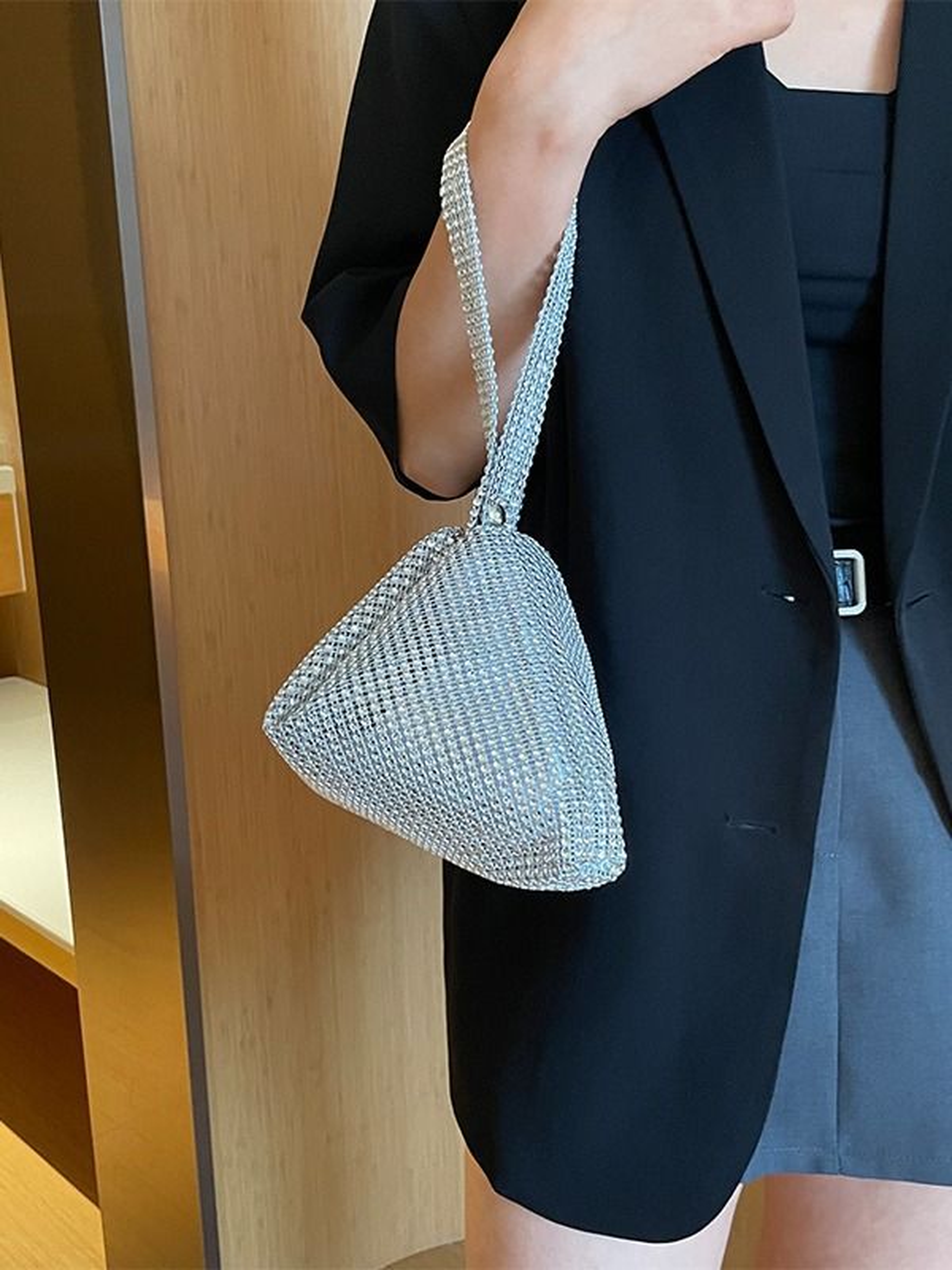 Luxe Silver Dinner Handbag