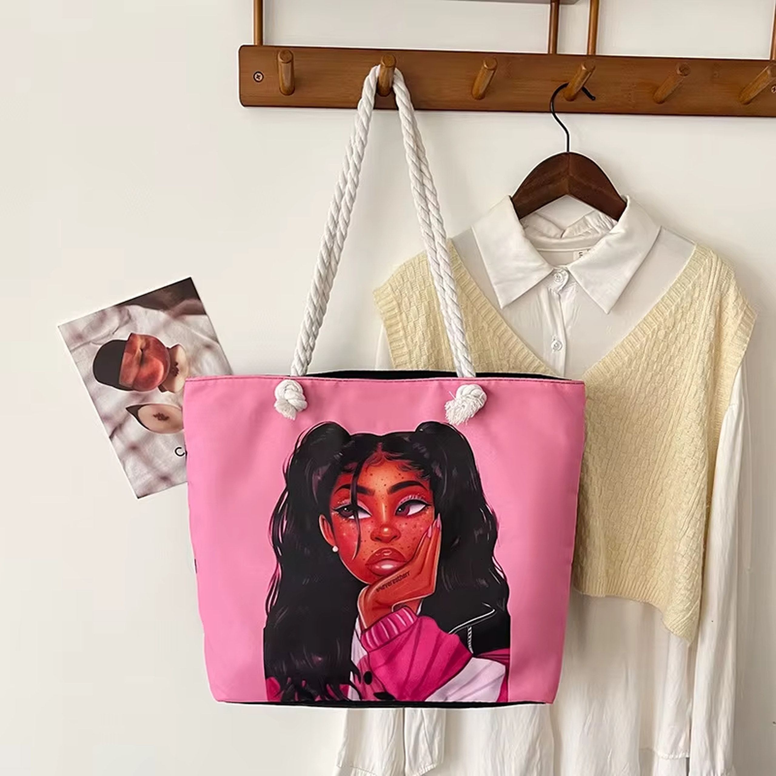 Retro Tote Bag-Laptop Friendly