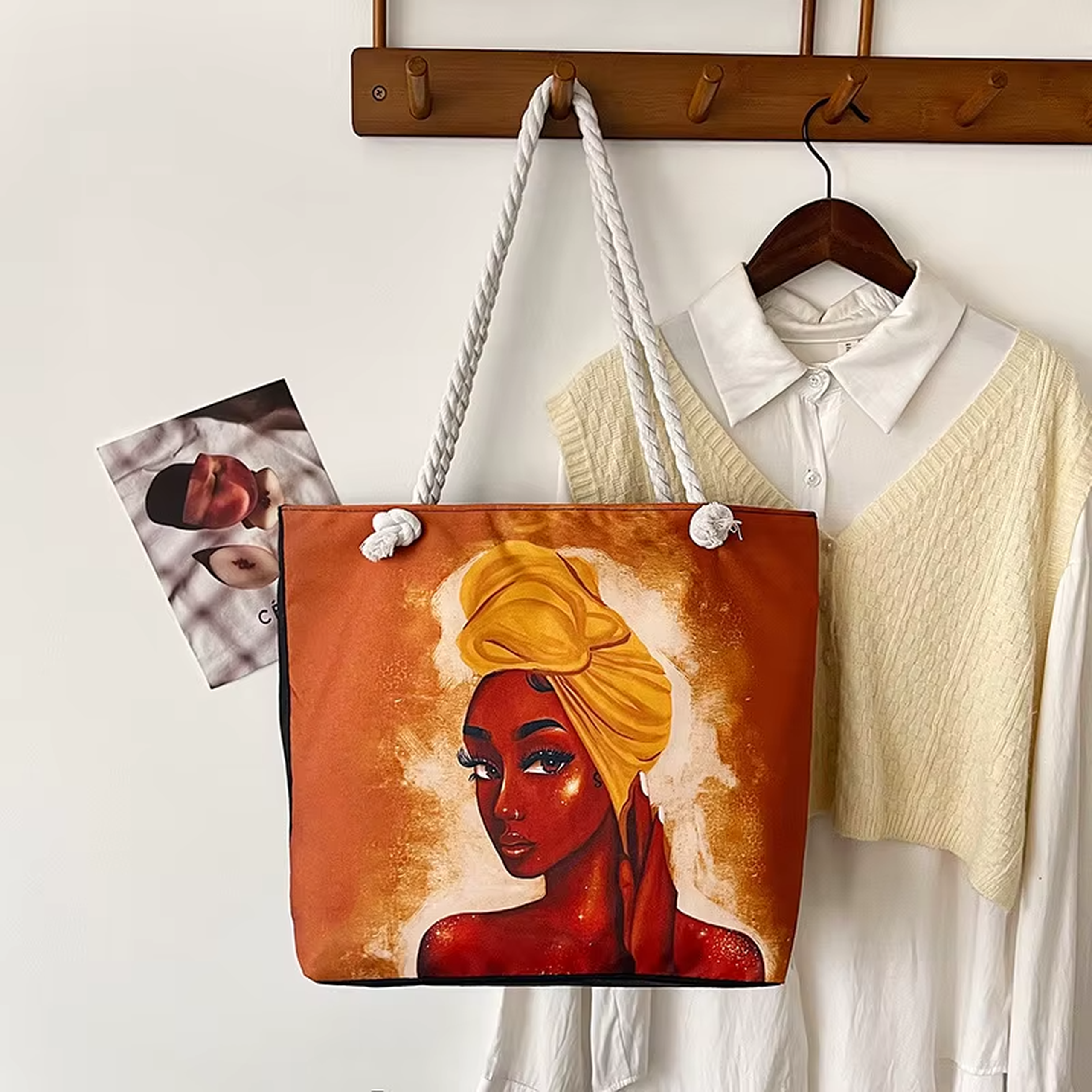 Retro Tote Bag-Laptop Friendly