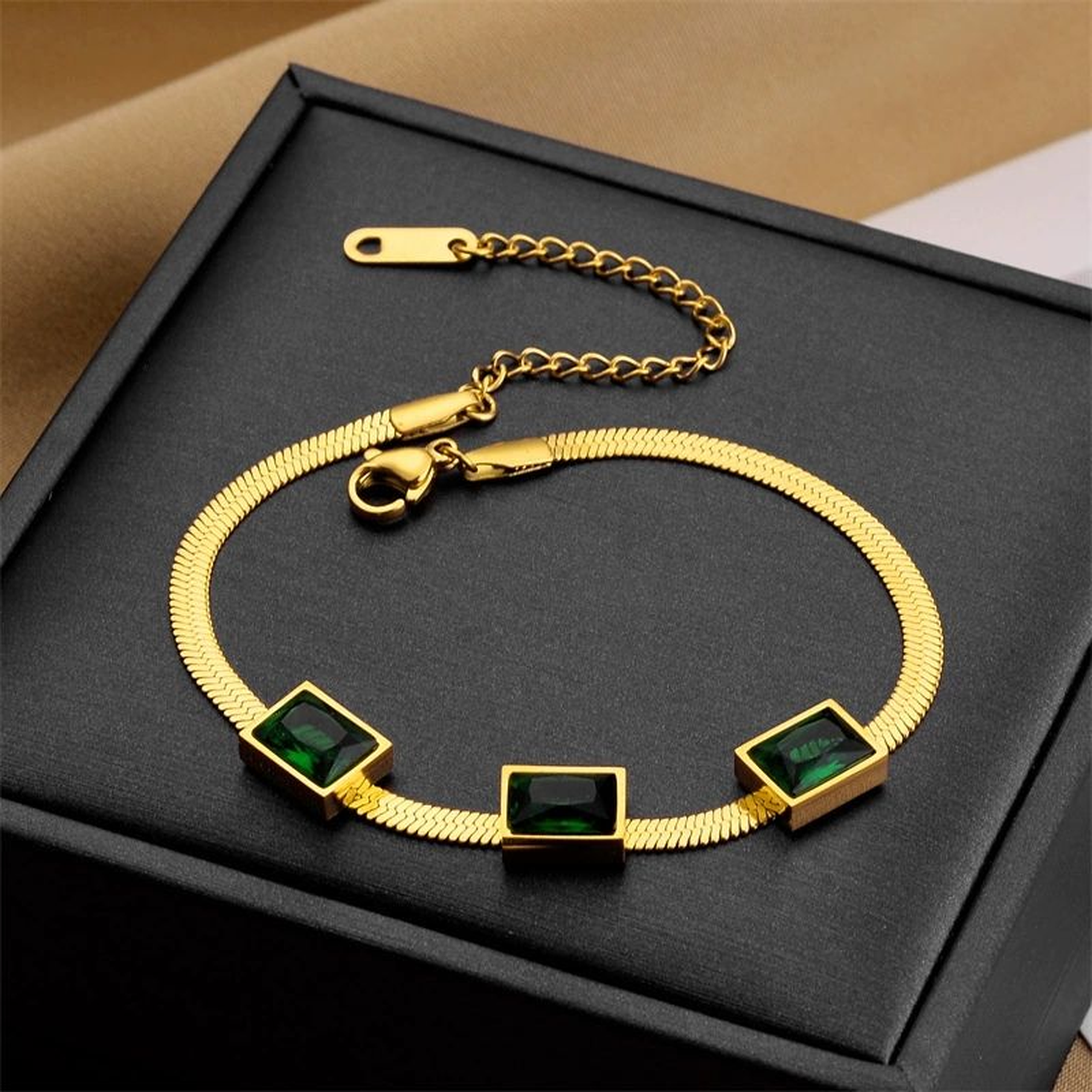 Emerald Gold Bracelet