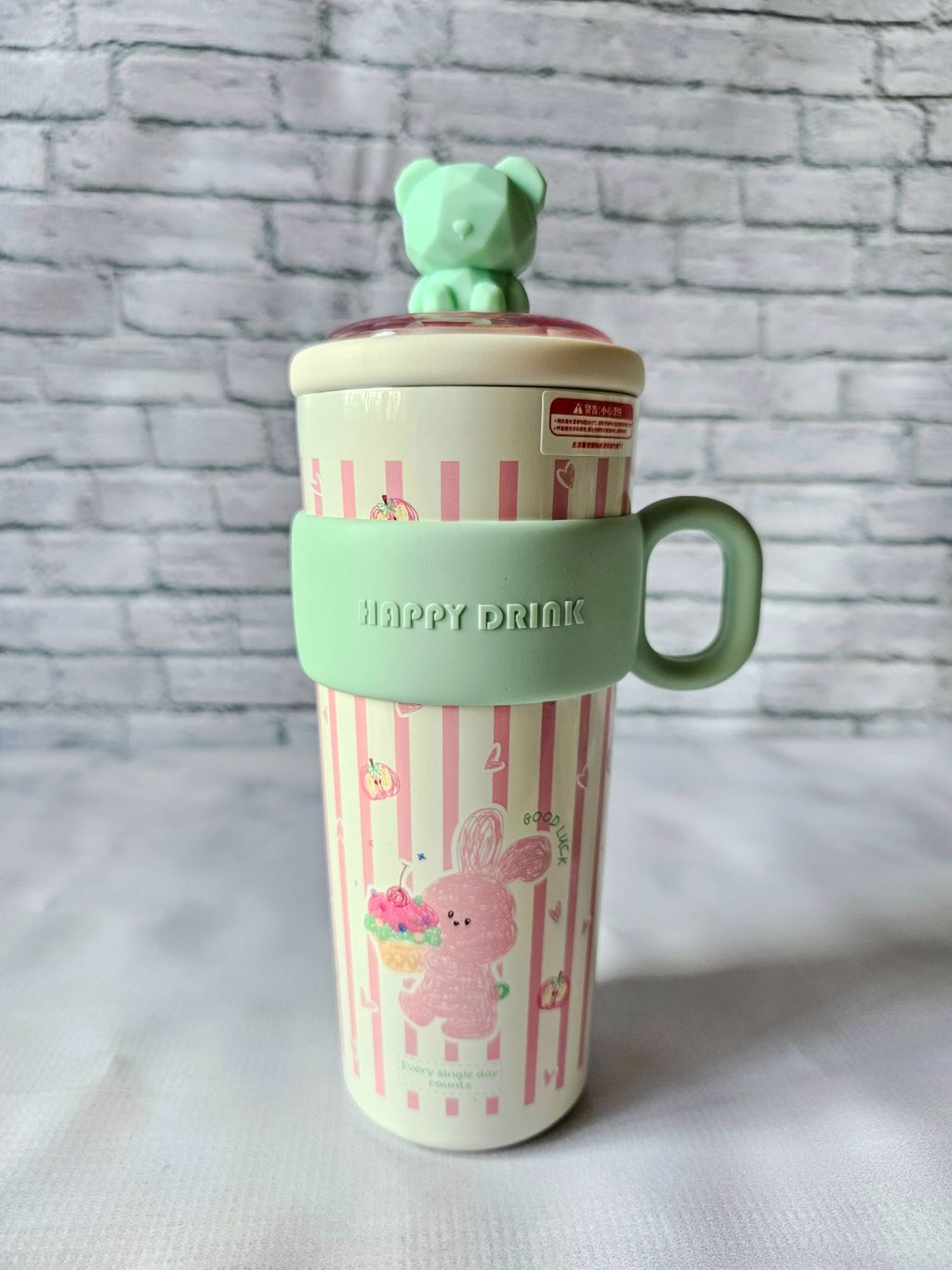 Cute teddy green Insulated mug